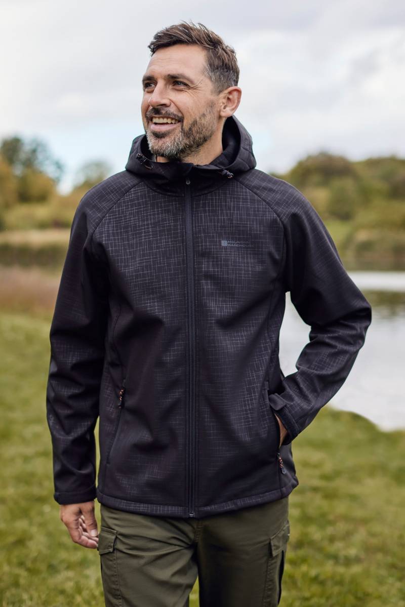 Exodus Herren Softshelljacke - Bedruckt - Grau von Mountain Warehouse