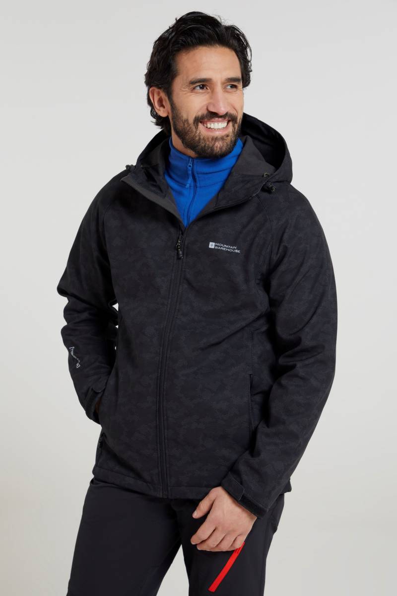 Exodus Herren Softshelljacke - Bedruckt - Schwarz von Mountain Warehouse