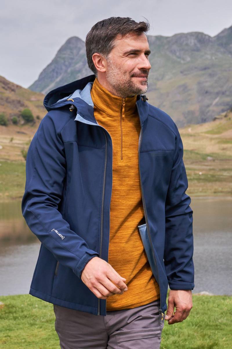 Exodus Herren-Softshelljacke - Blau von Mountain Warehouse