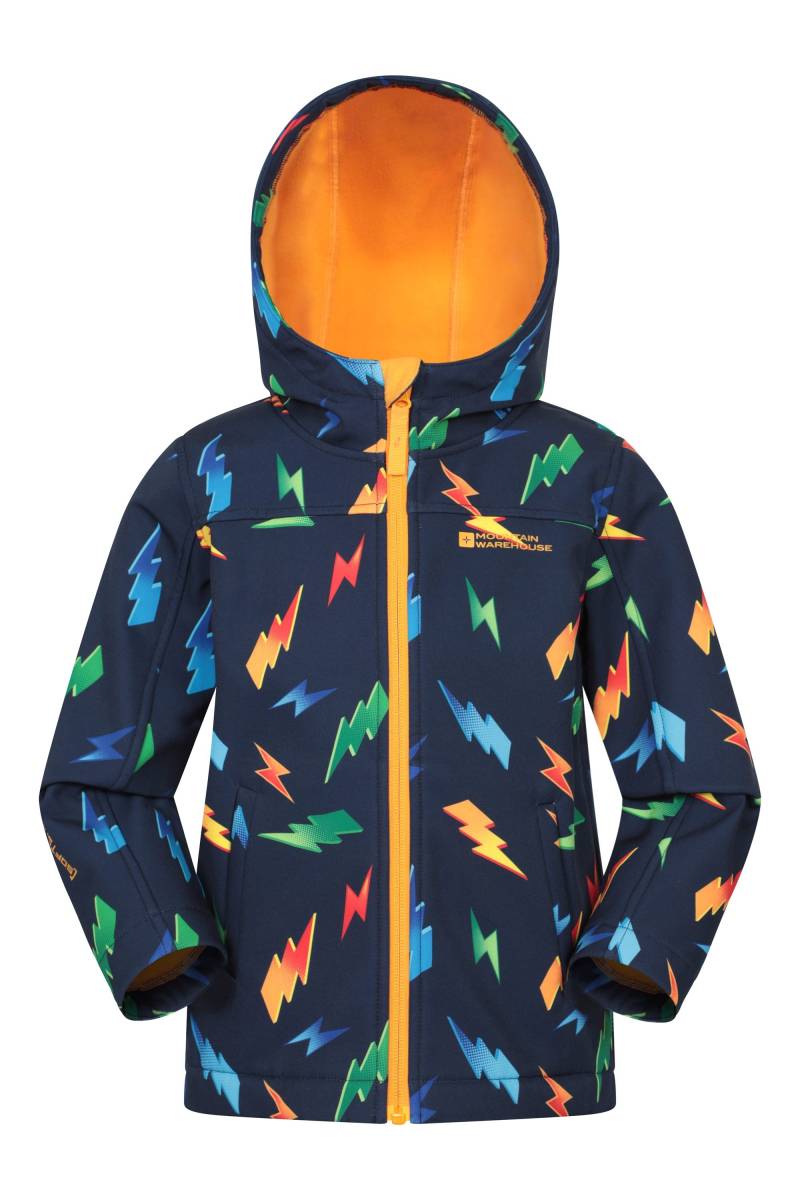 Exodus II Bedruckte Kinder-Softshelljacke - Gelb von Mountain Warehouse