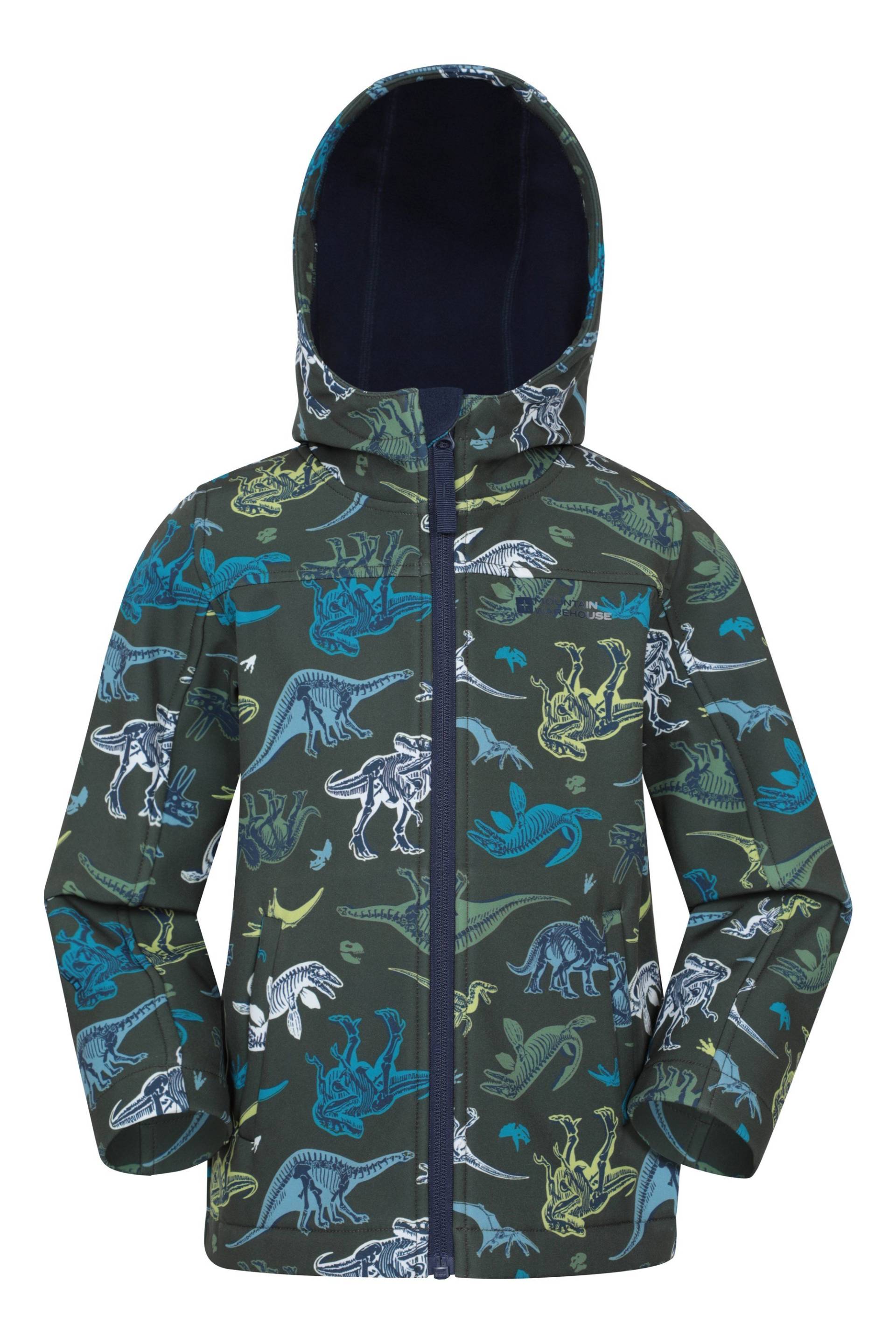 Exodus II Bedruckte Kinder-Softshelljacke - Grün von Mountain Warehouse