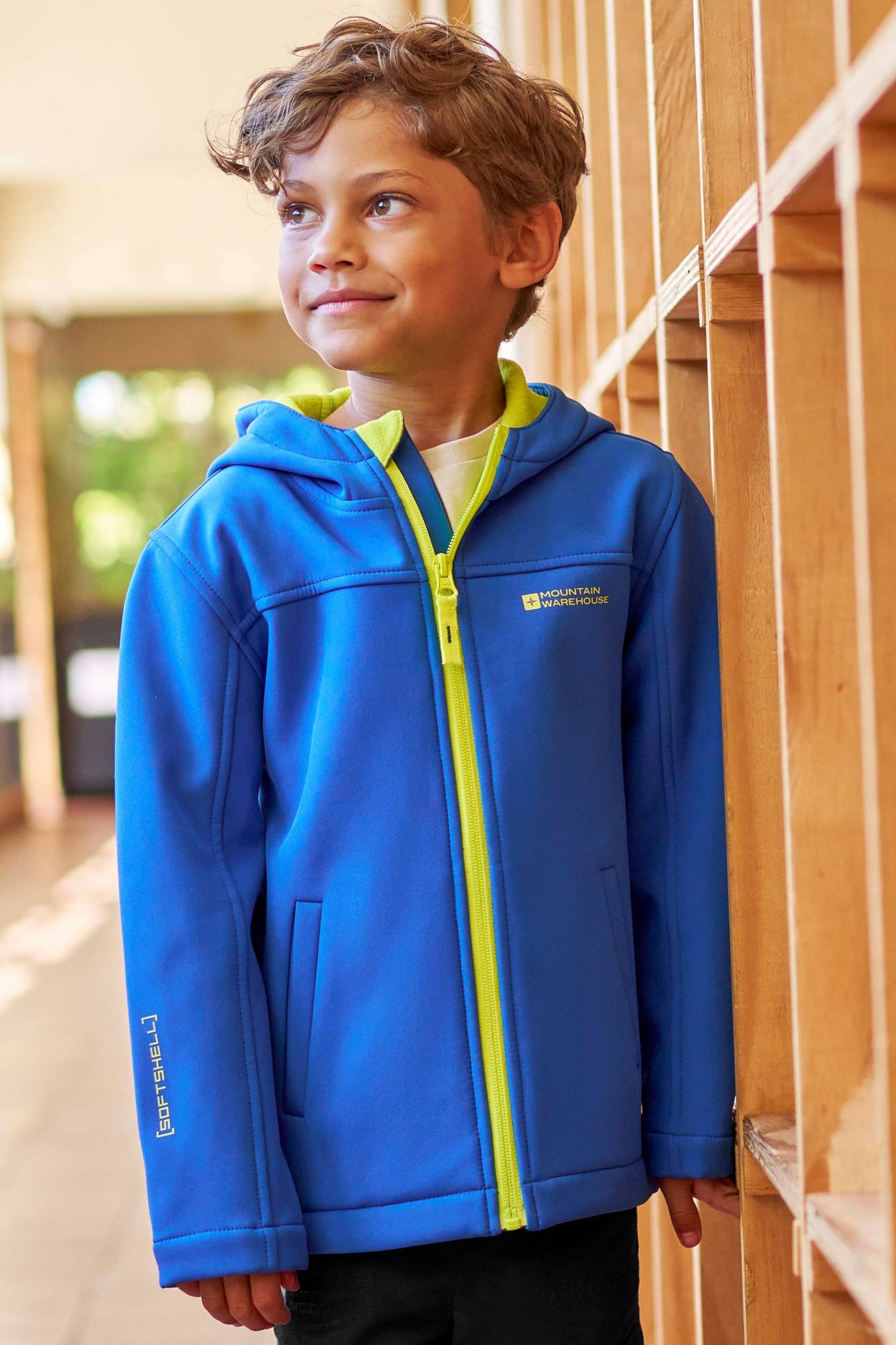 Exodus Kinder Softshell-Jacke - Blau von Mountain Warehouse