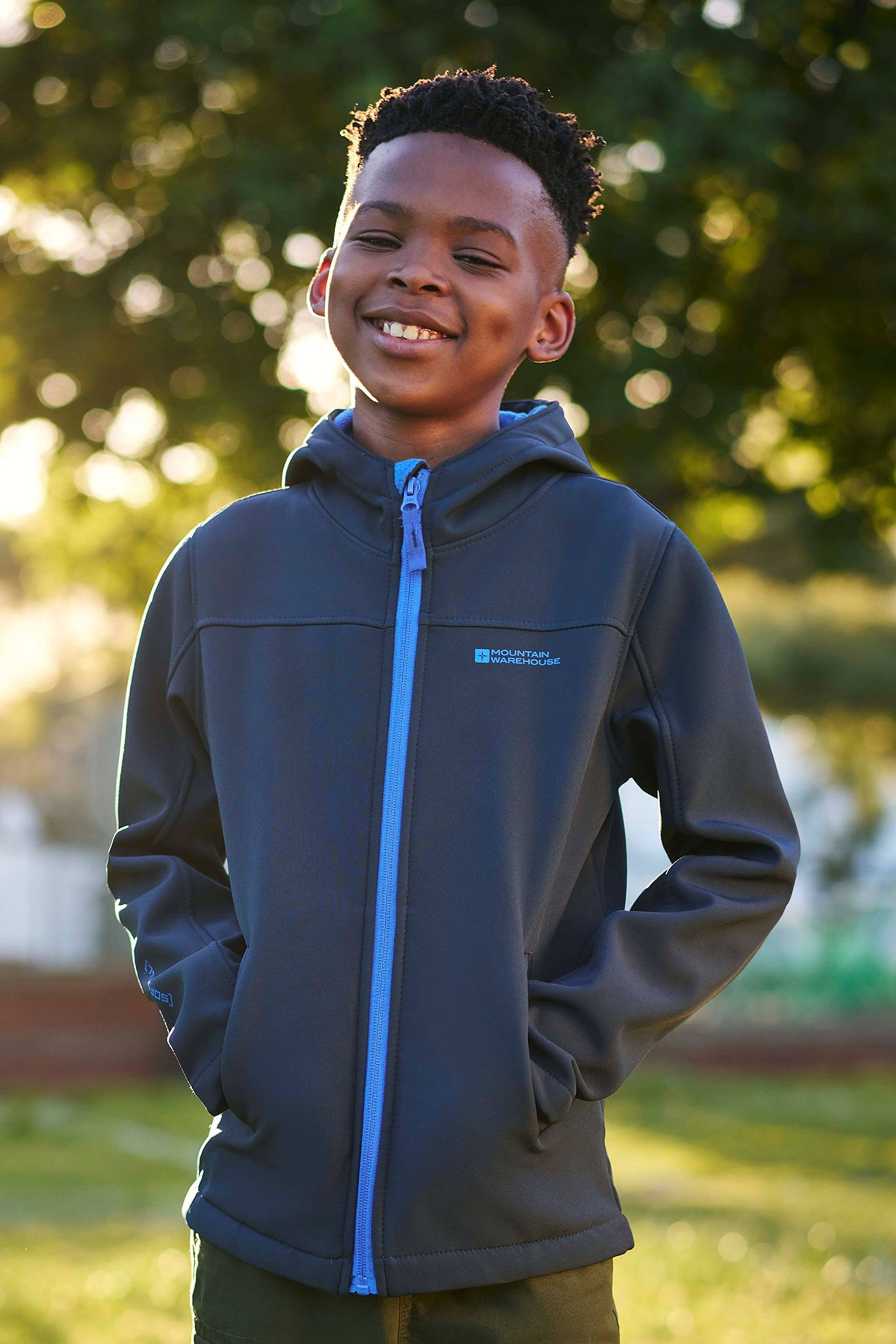 Exodus Kinder Softshell-Jacke - Marineblau von Mountain Warehouse