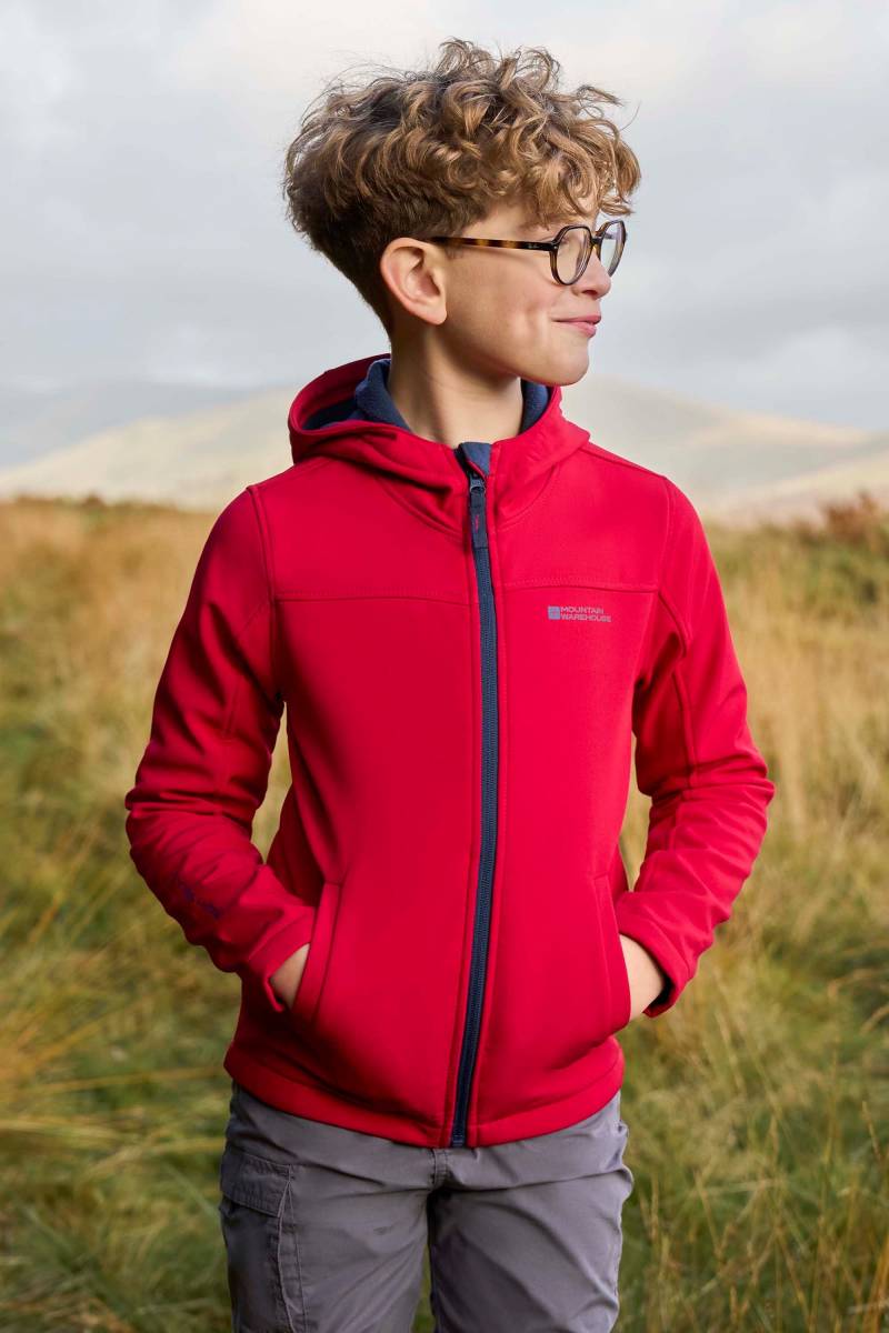 Exodus Kinder Softshell-Jacke - Rot von Mountain Warehouse