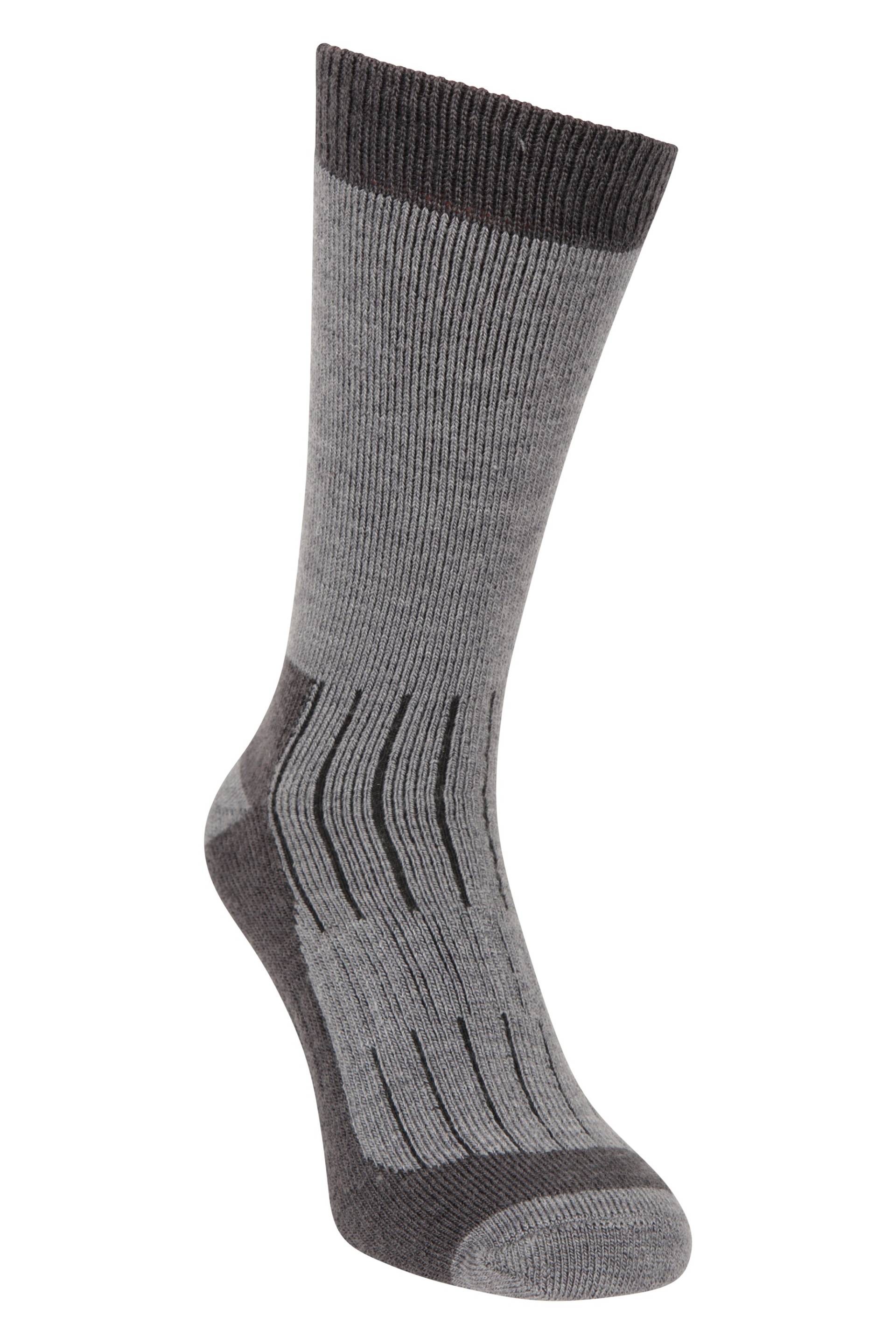 Explorer Halblange Merino Herrensocken - Grau von Mountain Warehouse