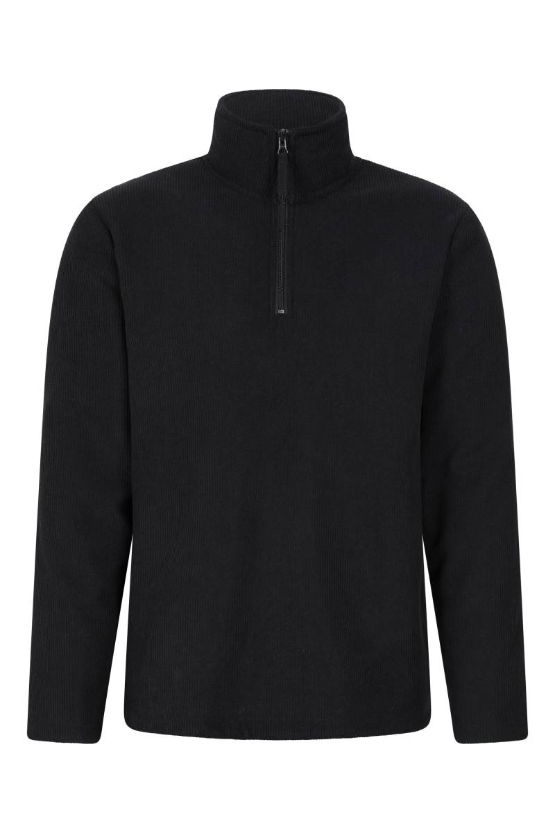 Farland Herren-Pullover mit Fleecefutter und halbem Reißverschluss - Schwarz von Mountain Warehouse