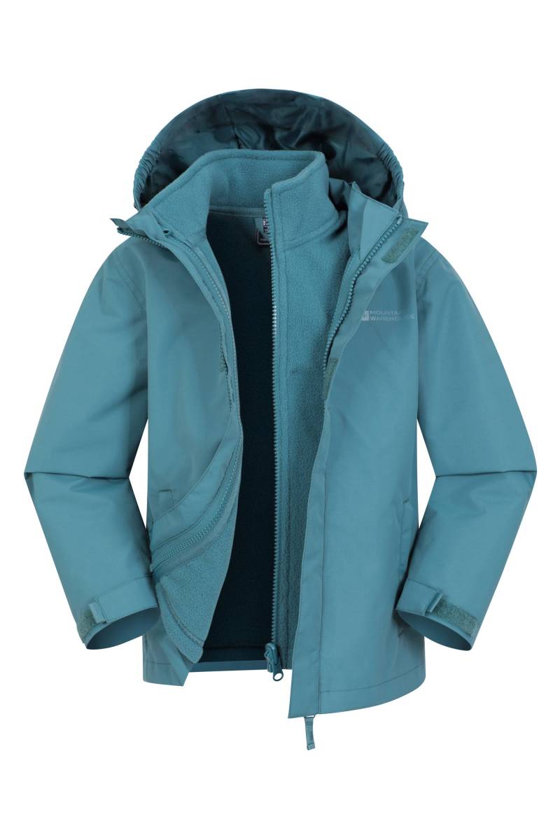 Fell 3 in 1 Wasserabweisende Kinderjacke - Dunkel Aquamarin von Mountain Warehouse