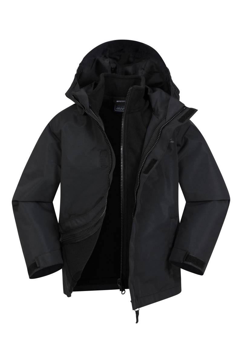 Fell 3 in 1 Wasserabweisende Kinderjacke - Schwarz von Mountain Warehouse