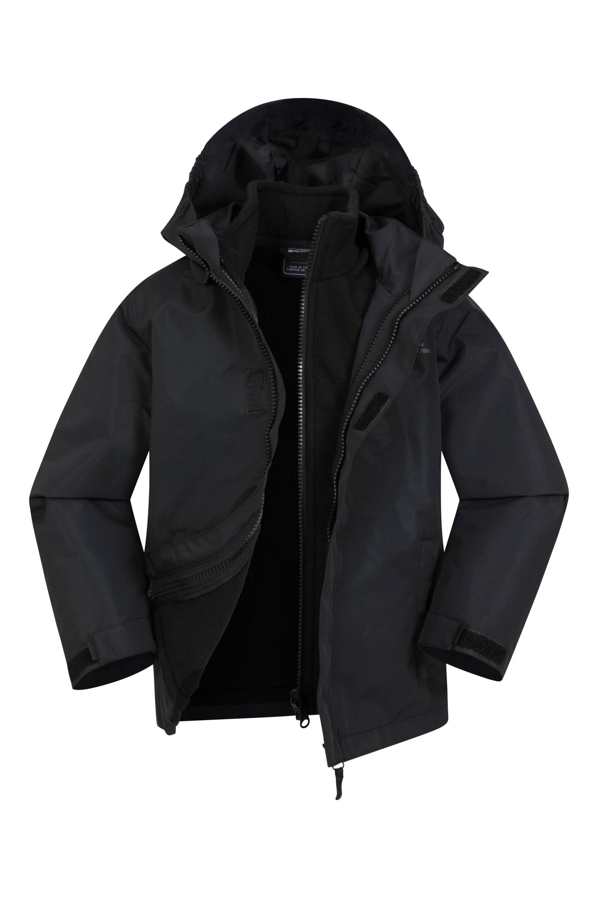 Fell 3 in 1 Wasserabweisende Kinderjacke - Schwarz von Mountain Warehouse