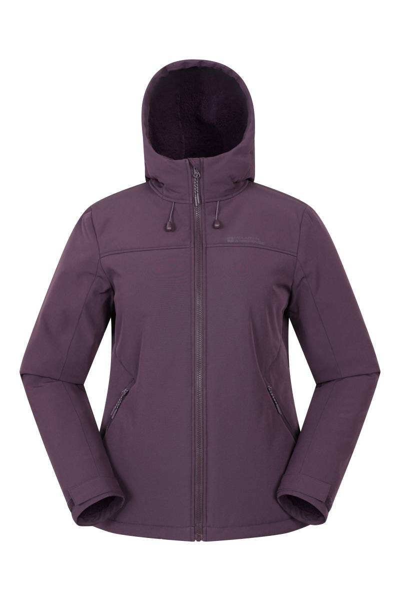 Fern Damen Softshelljacke mit Fellfutter - Violett von Mountain Warehouse