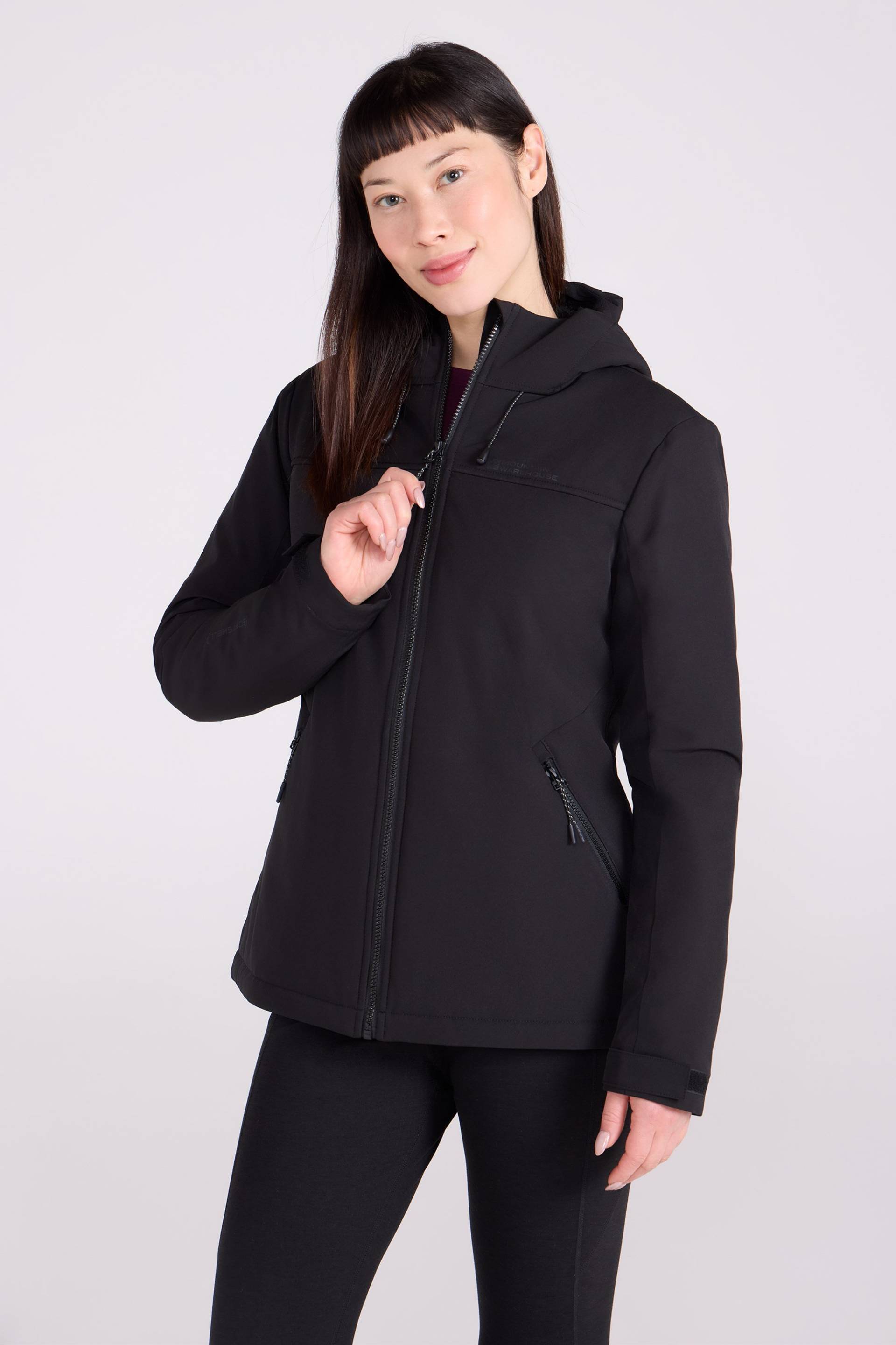 Fern Fellgefütterte Damen Softshelljacke - Schwarz von Mountain Warehouse