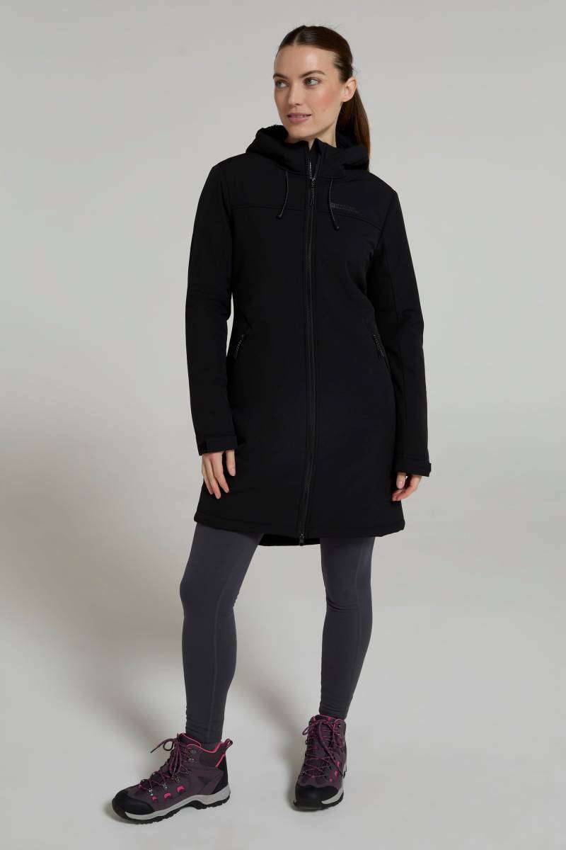 Fern Longline Softshelljacke für Damen - Schwarz von Mountain Warehouse