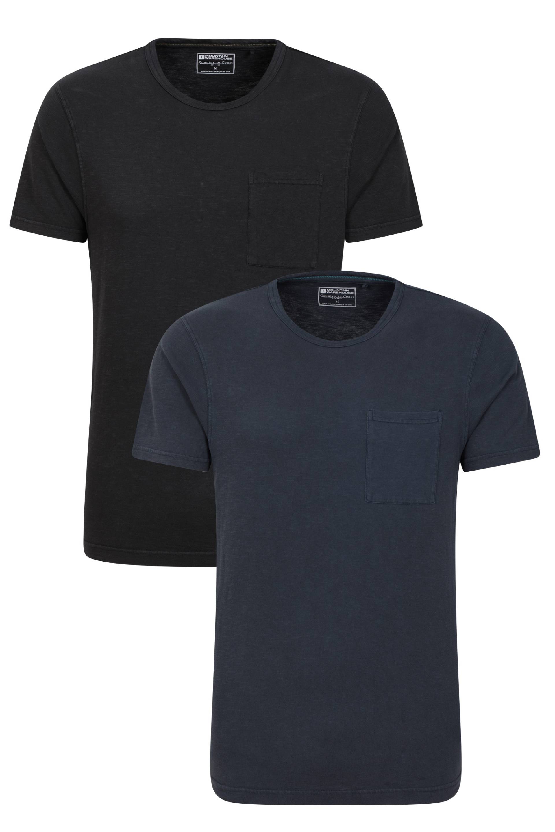 Fescue Herren T-Shirt 2-Pack - Schwarz von Mountain Warehouse