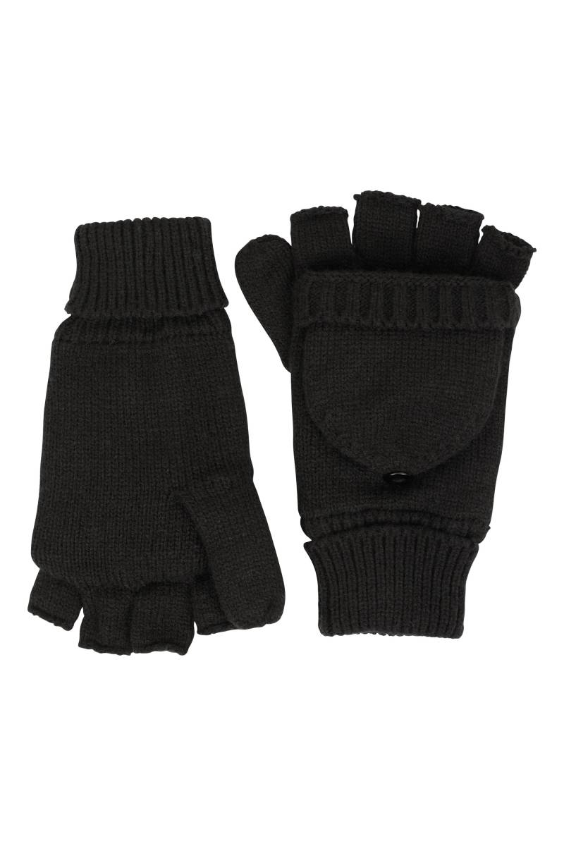 Fingerless Gestrickte Damen-Fäustlinge - Schwarz von Mountain Warehouse