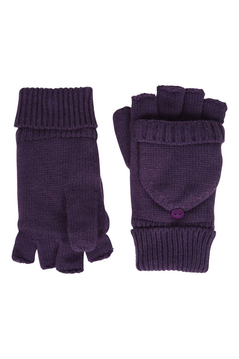 Fingerless Gestrickte Damen-Fäustlinge - Violett von Mountain Warehouse