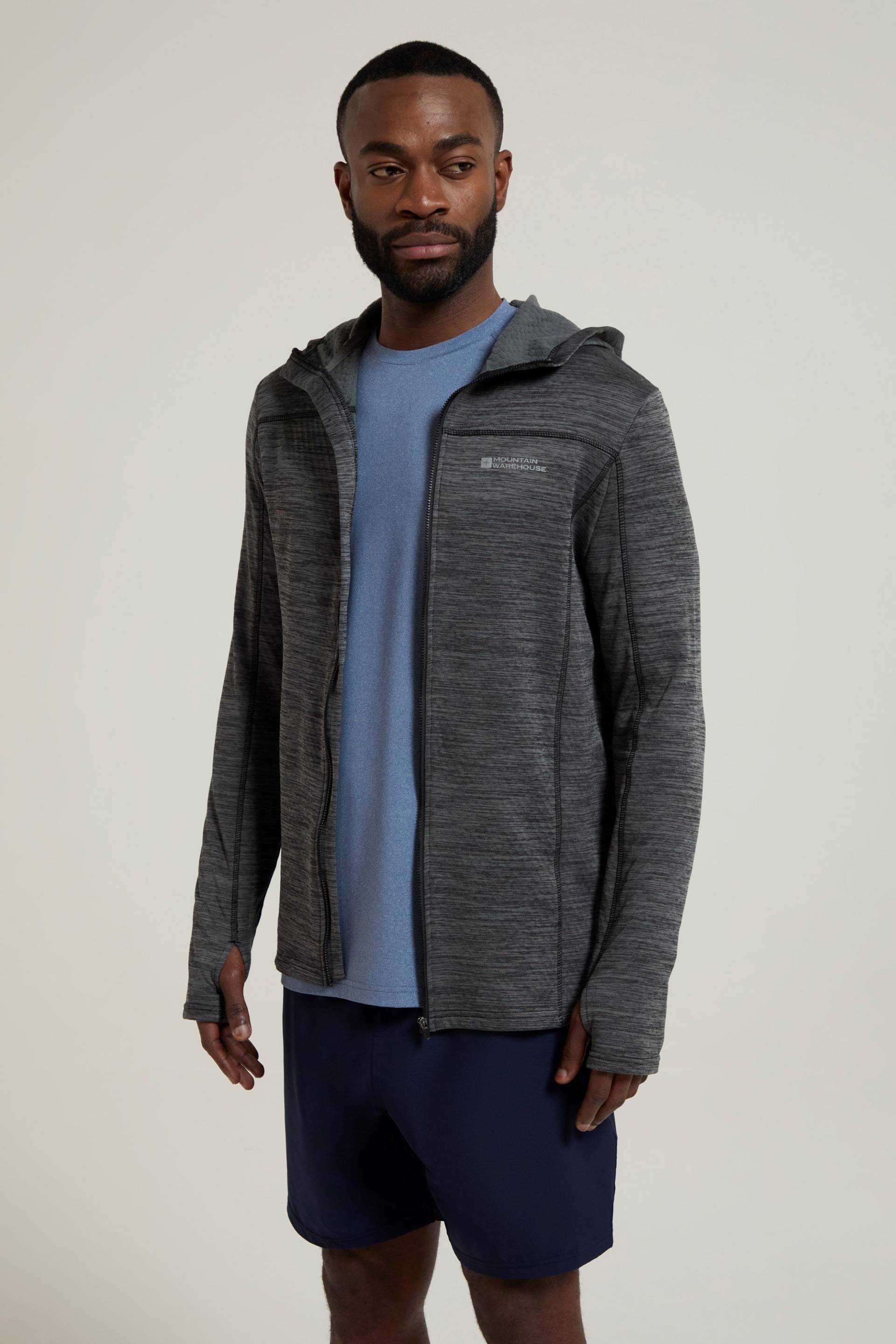 Finsbury Strukturierter Herren-Kapuzenpullover - Grau von Mountain Warehouse