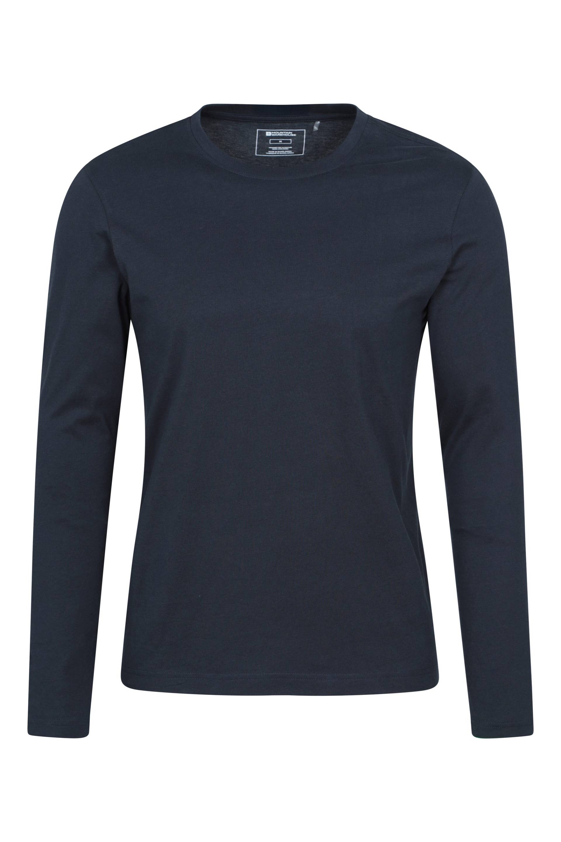 Flint Herren Rundhals Langarm Top - Marineblau von Mountain Warehouse
