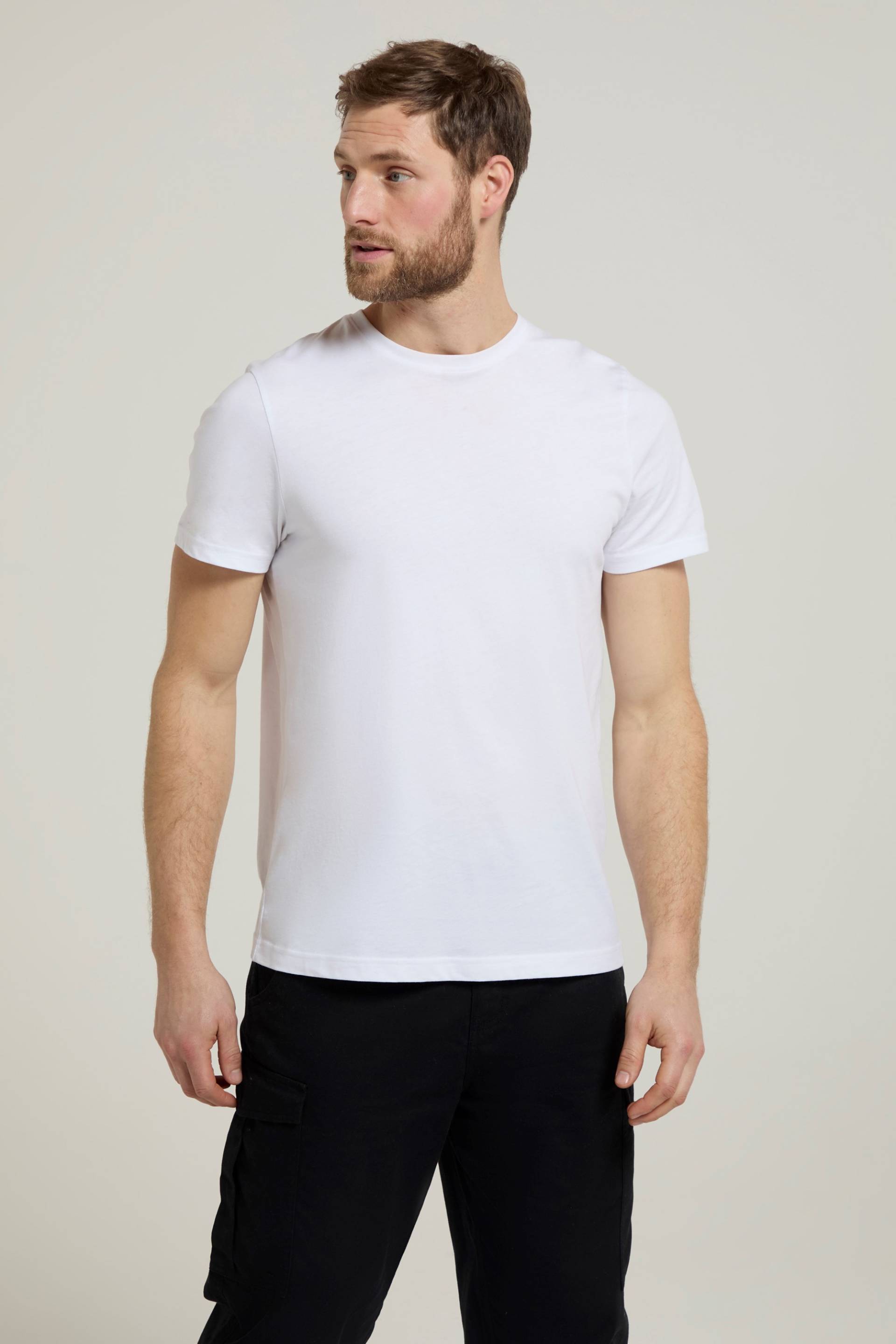 Flint Herren T-Shirt mit Rundhalsausschnitt - Weiss von Mountain Warehouse