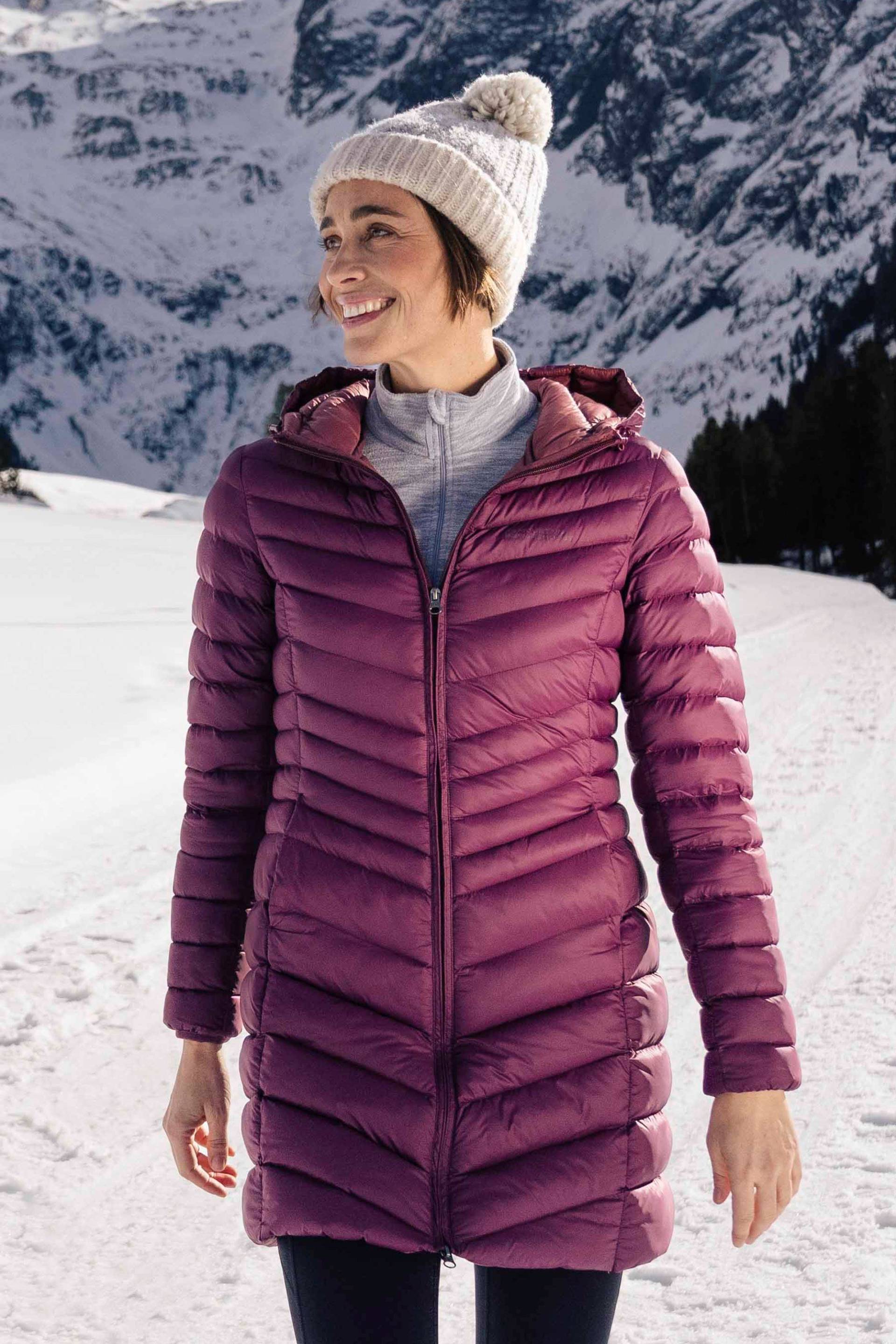 Florence Lange Damen-Steppjacke - Burgunderrot von Mountain Warehouse