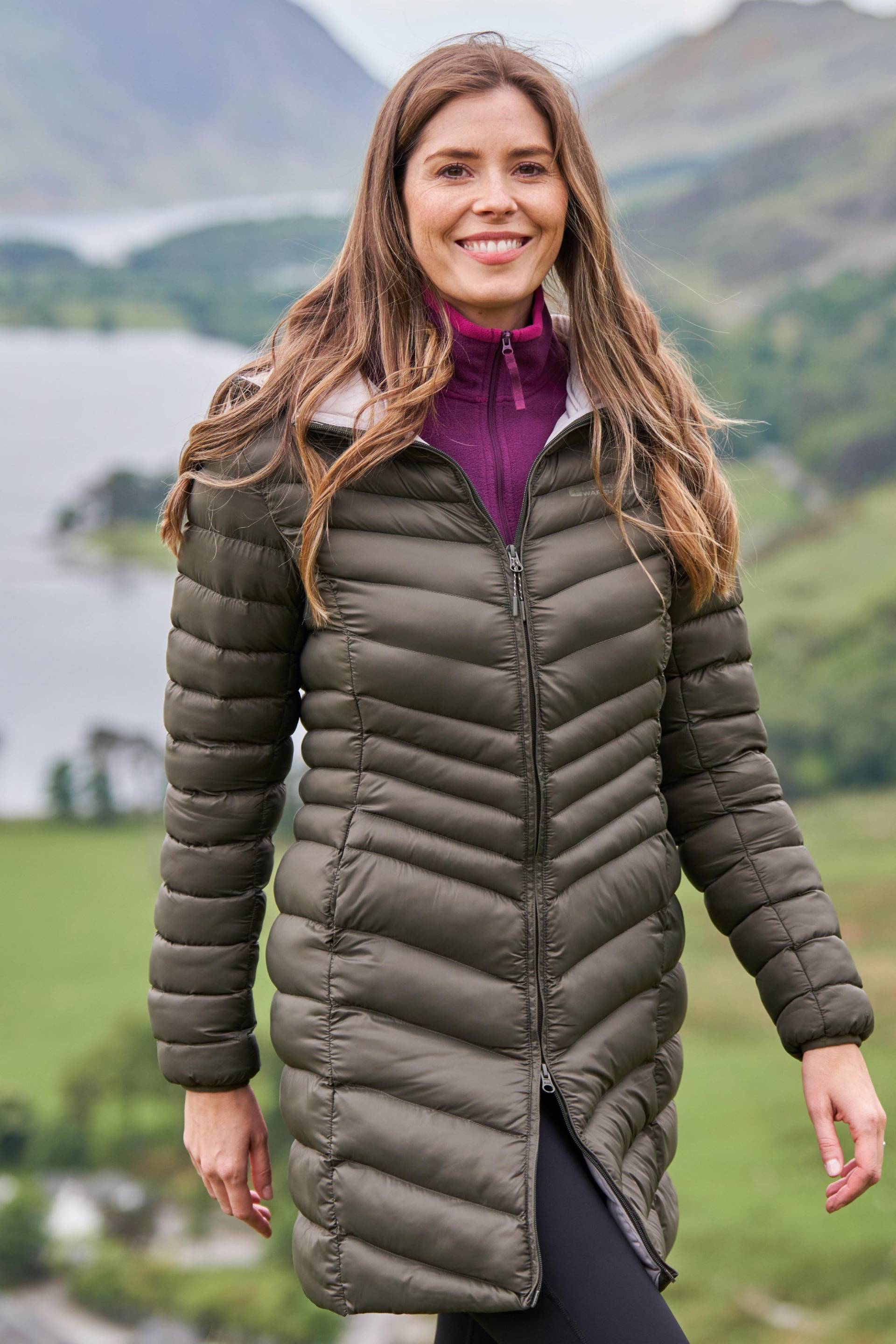 Florence Lange Damen-Steppjacke - Khaki Florence Lange Damen-Steppjacke - Khaki von Mountain Warehouse