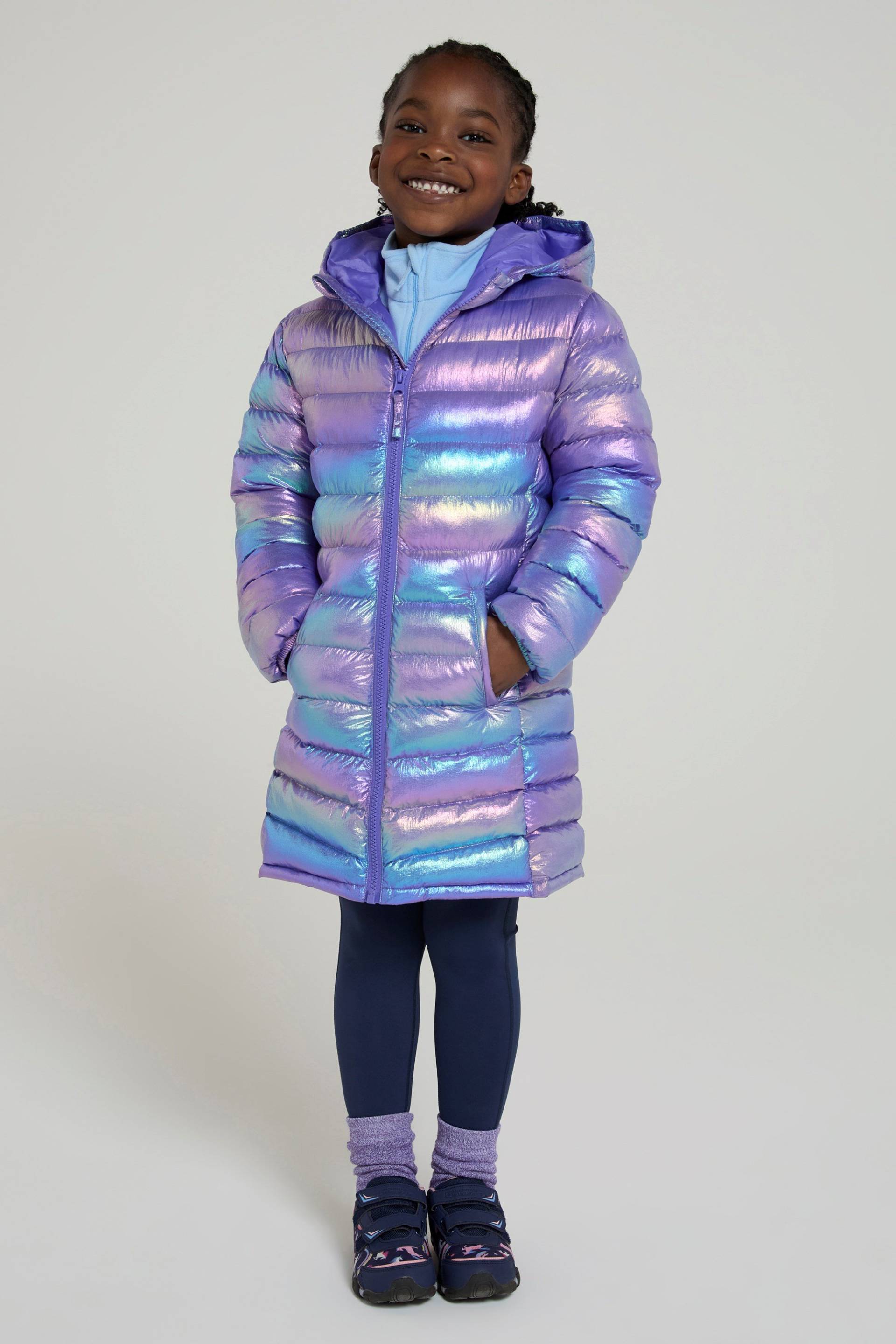 Florence Lange Gepolsterte Kinder-Jacke - Rosa von Mountain Warehouse