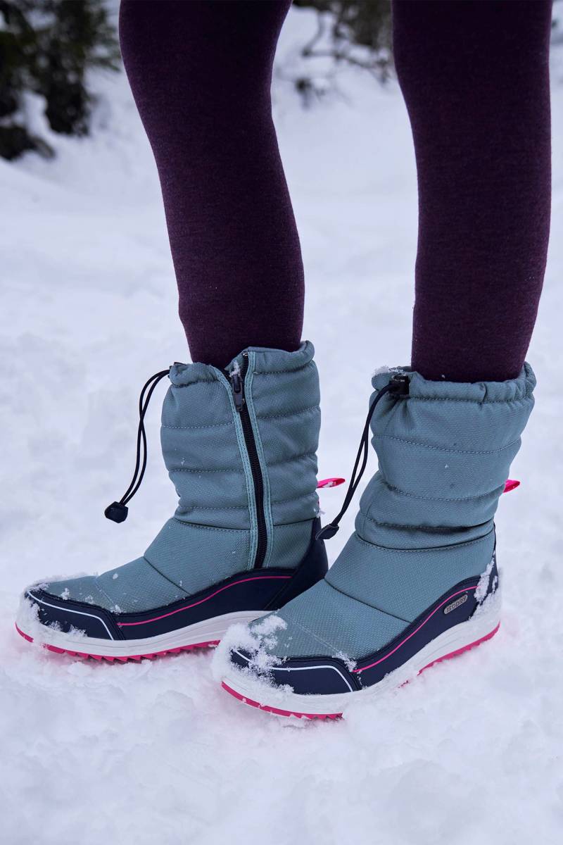 Frosty Einstellbare Schneestiefel für Kinder mit Fleecefutter - Grau von Mountain Warehouse