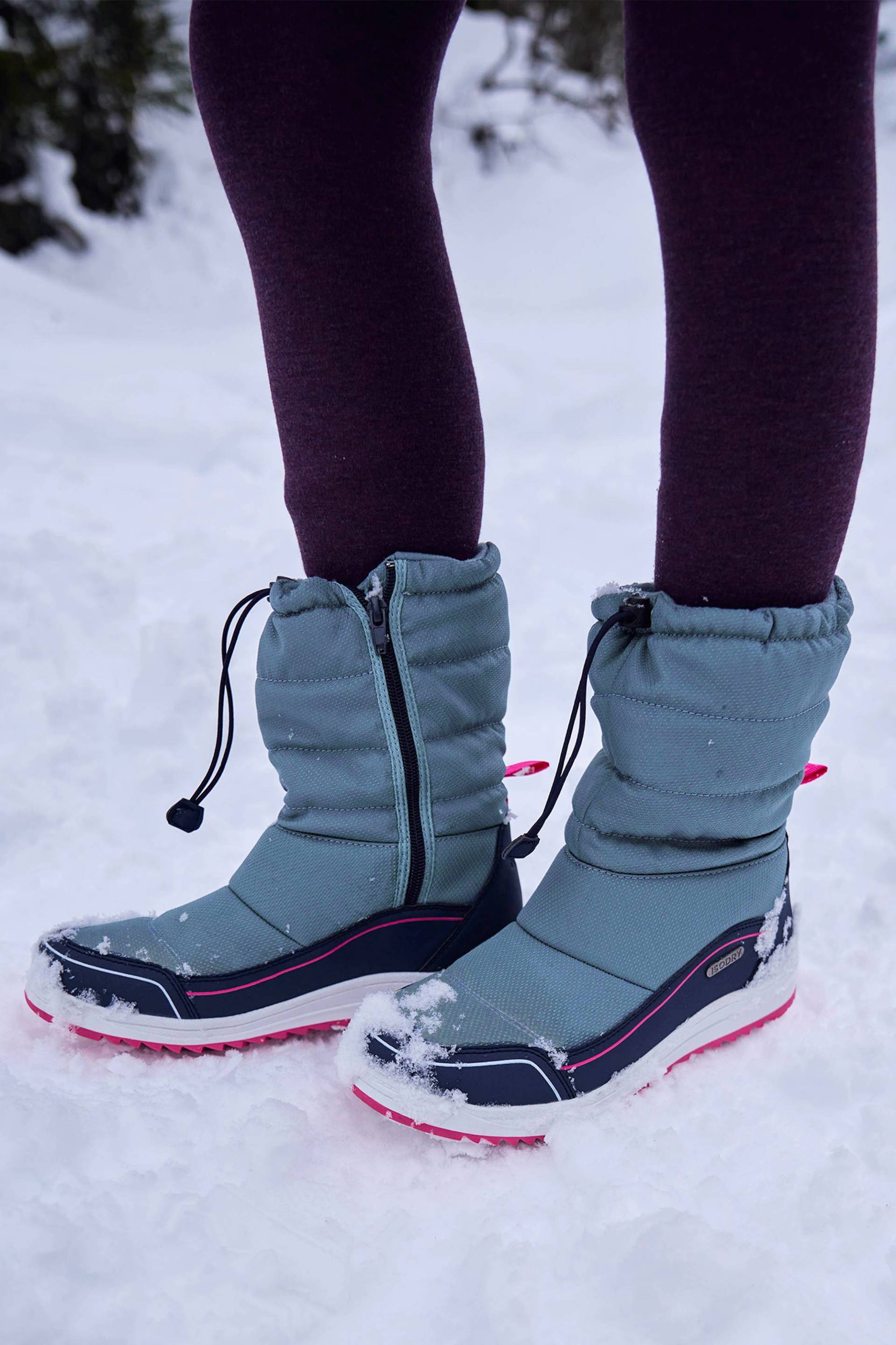 Frosty Einstellbare Schneestiefel für Kinder mit Fleecefutter - Grau von Mountain Warehouse