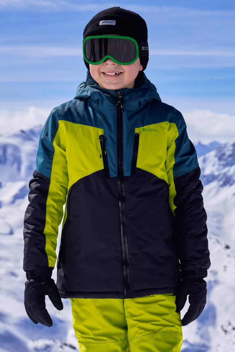 Galactic II Extreme Wasserdichte Kinder-Skijacke - Grün von Mountain Warehouse