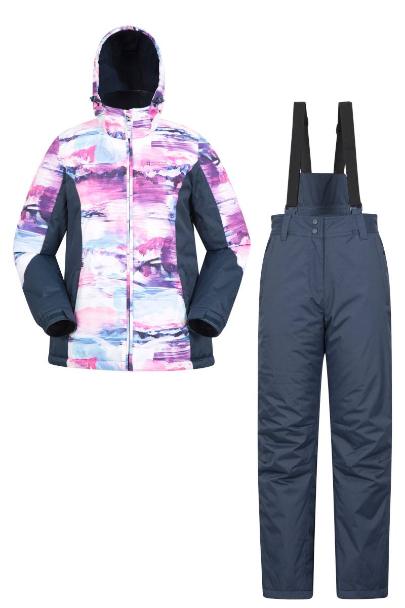 Gemustertes Damen-Ski-Set mit Skijacke & -hose - Rosa von Mountain Warehouse