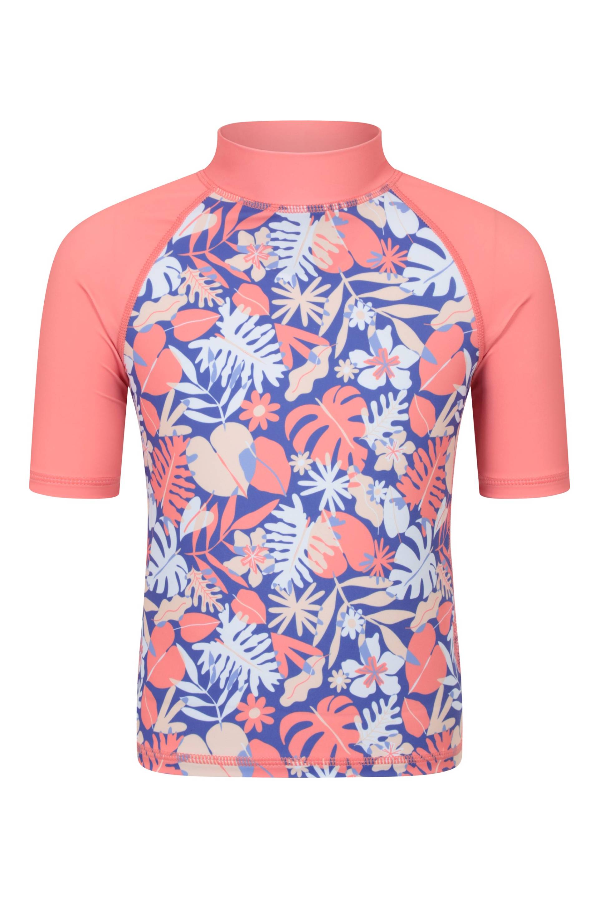 Gemustertes Kinder Kurzarm Rash Guard - Rosa von Mountain Warehouse