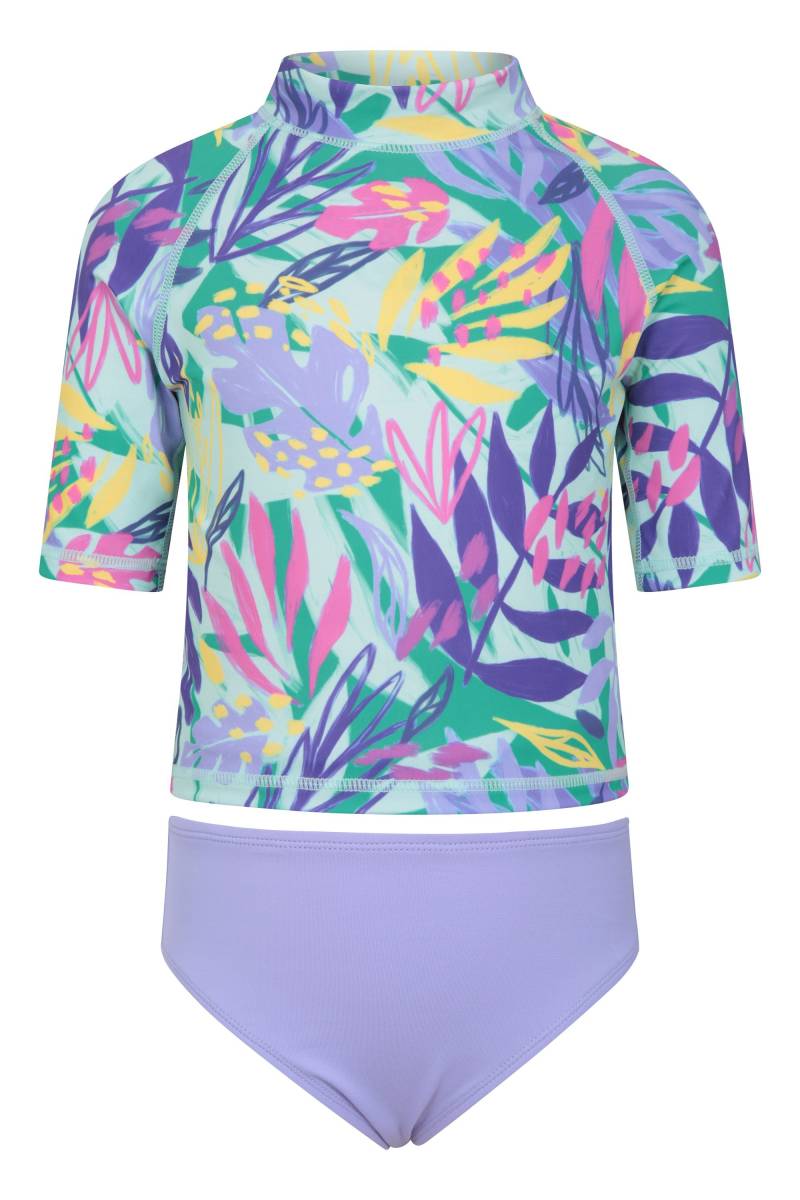 Gemustertes Kinder Rash Guard mit Bikini-Hose - Mix von Mountain Warehouse
