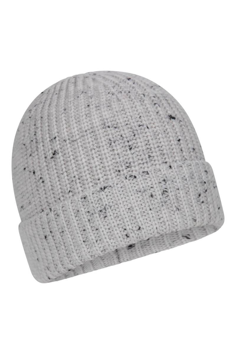 Gestrickte Gerippte Herrenmütze - Cremefarben von Mountain Warehouse