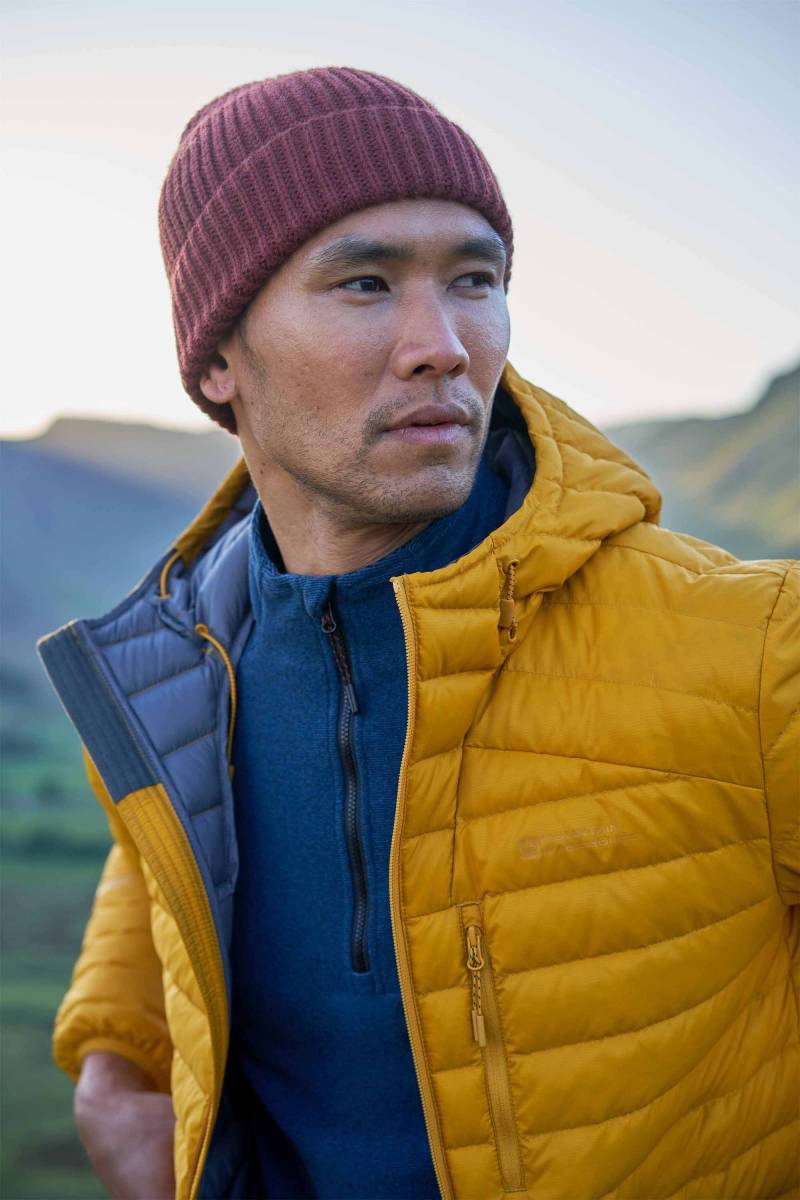 Gestrickte Gerippte Herrenmütze - Orange von Mountain Warehouse