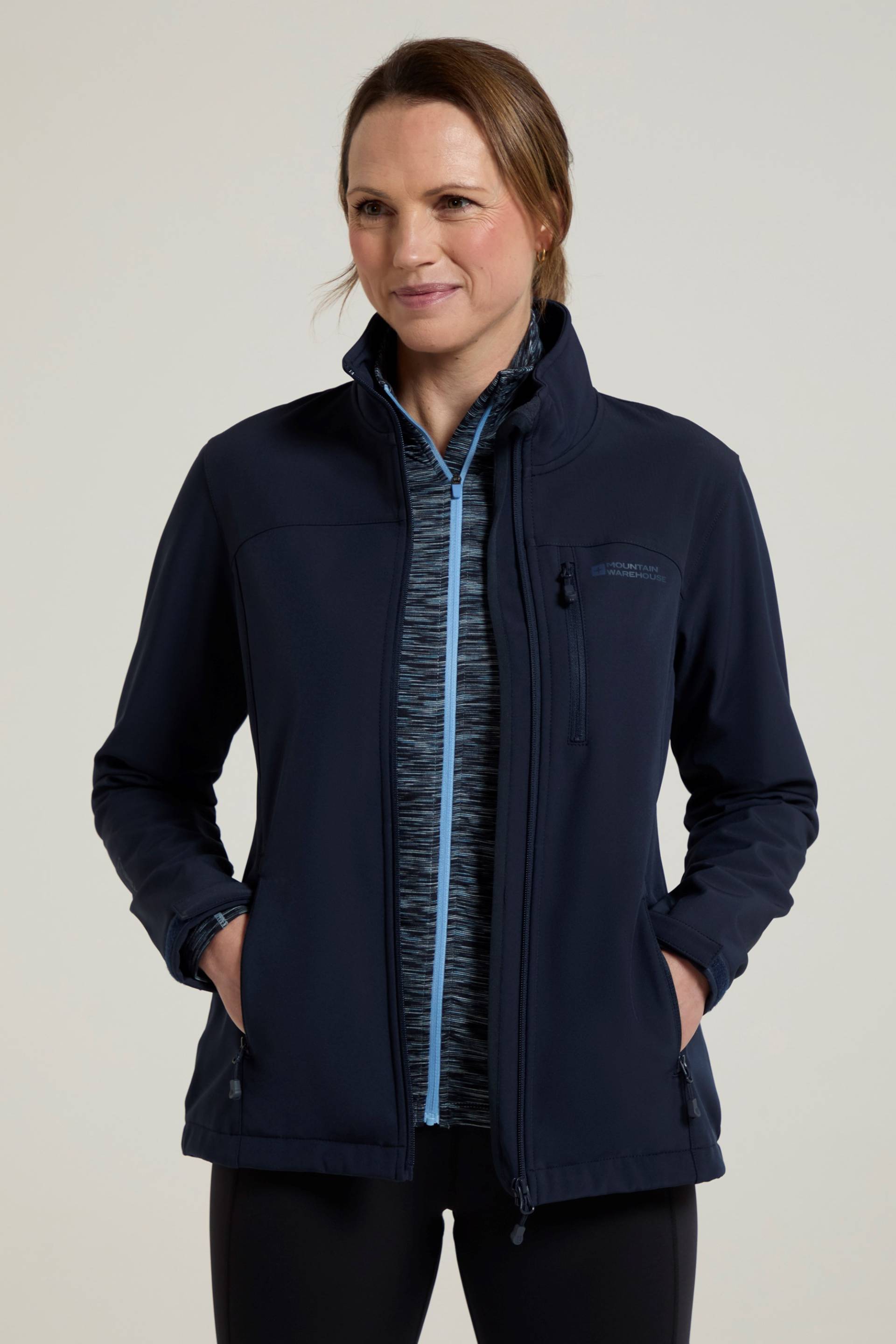 Grasmere Damen-Softshelljacke - Marineblau von Mountain Warehouse