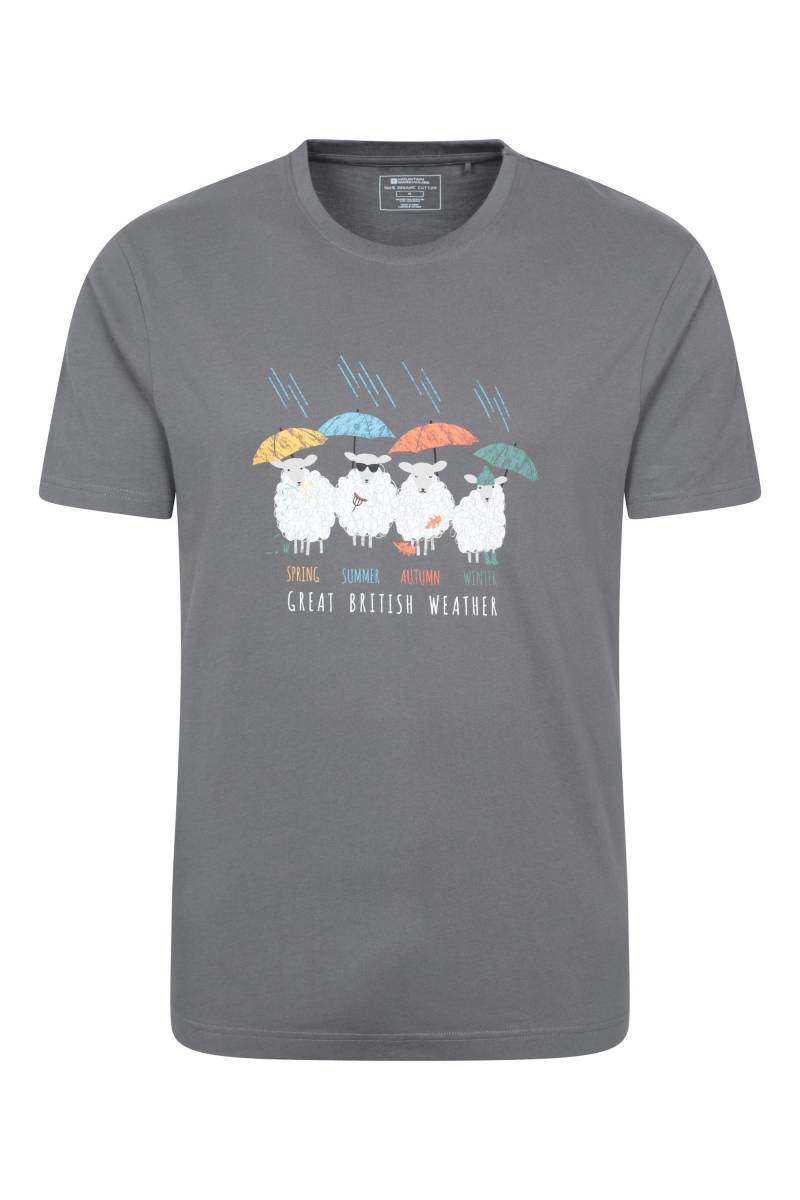 Great British Weather Herren T-Shirt - Grau von Mountain Warehouse