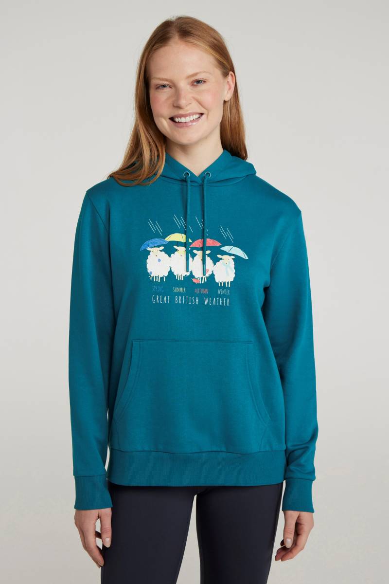 Great British Weather Kapuzenpullover für Damen Normale Passform - Aquamarin von Mountain Warehouse