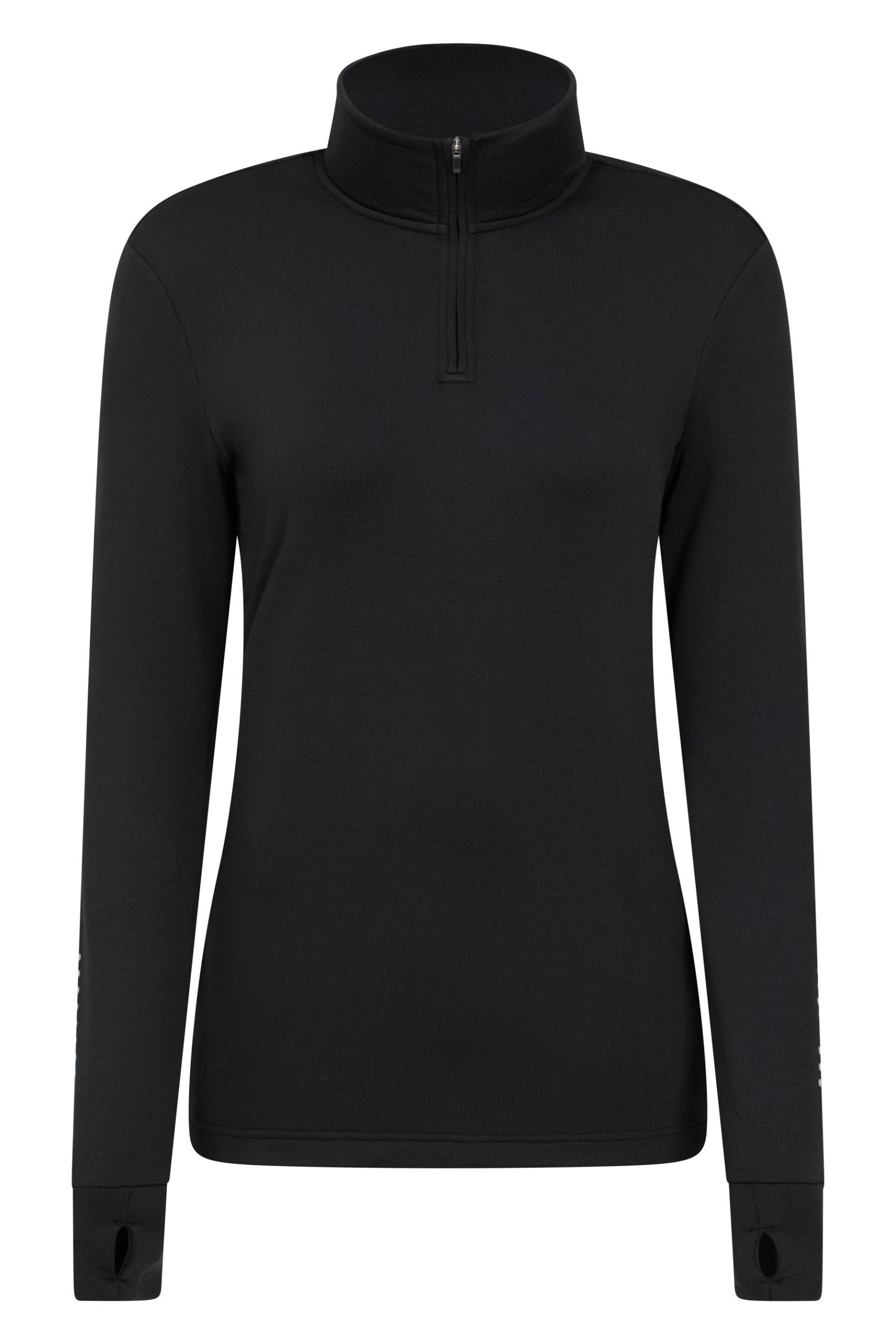 Half-Zip Damen-Midlayer - Schwarz von Mountain Warehouse