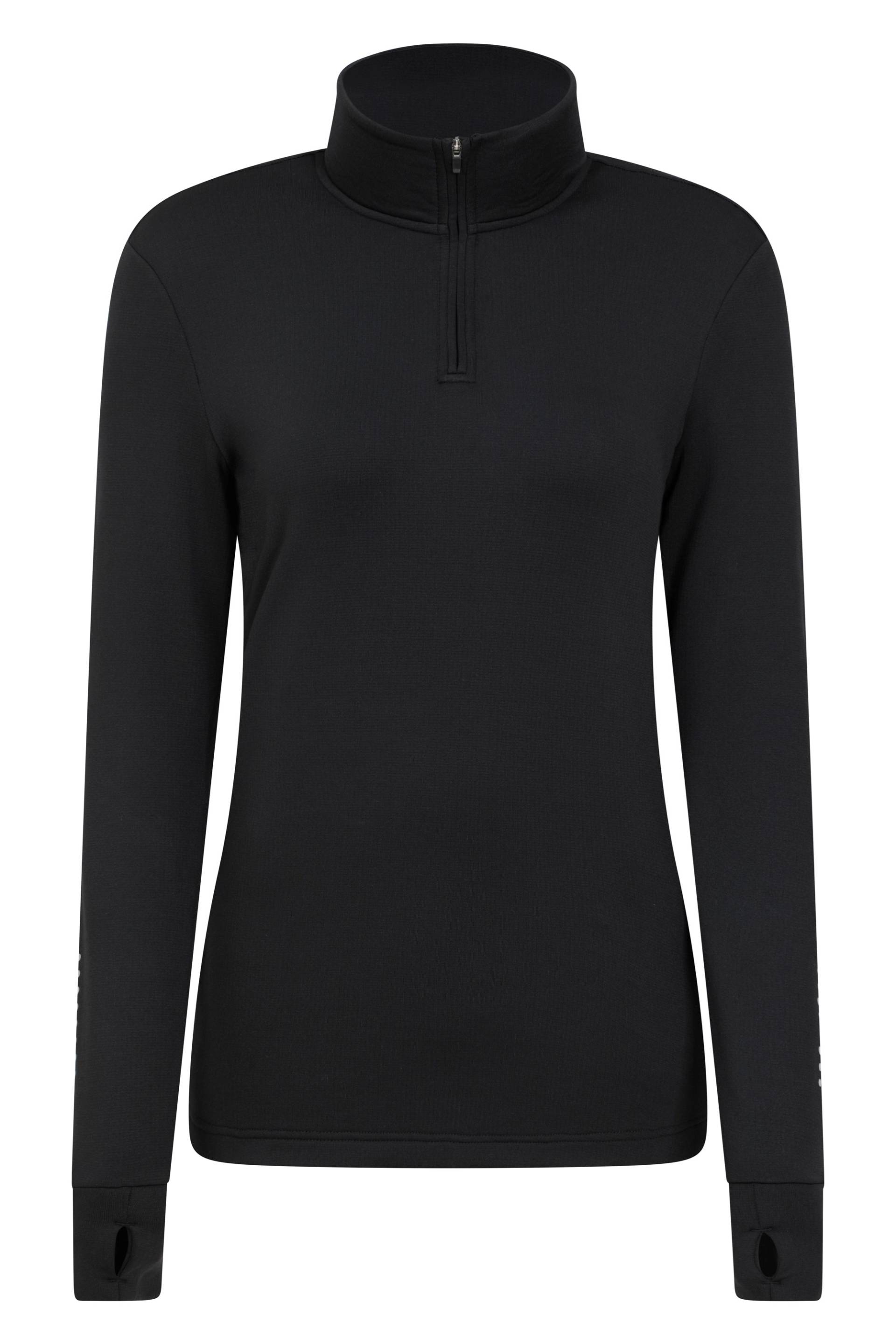 Half-Zip Damen-Midlayer - Schwarz von Mountain Warehouse