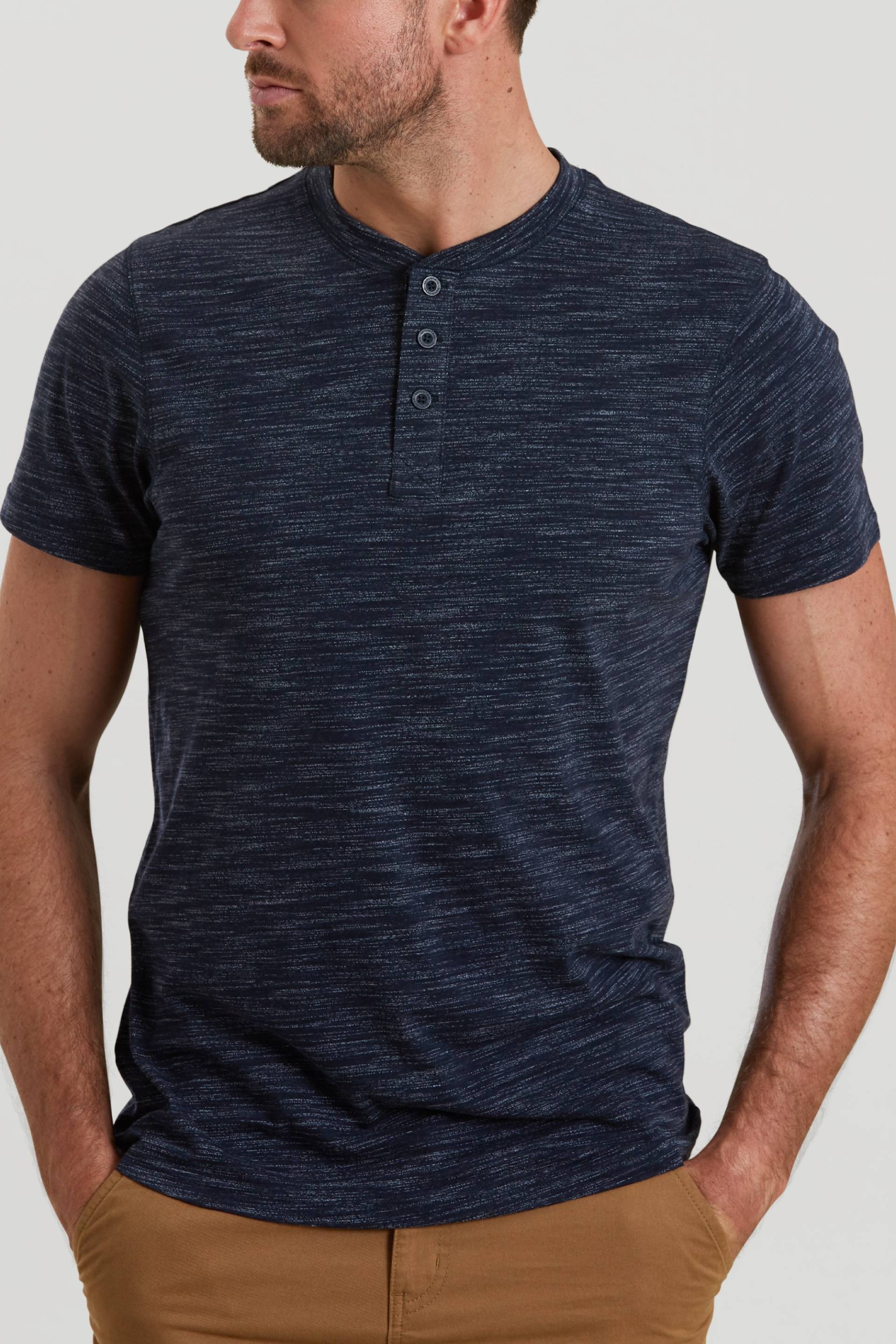 Hasst Henley Herren-T-Shirt - Marineblau von Mountain Warehouse