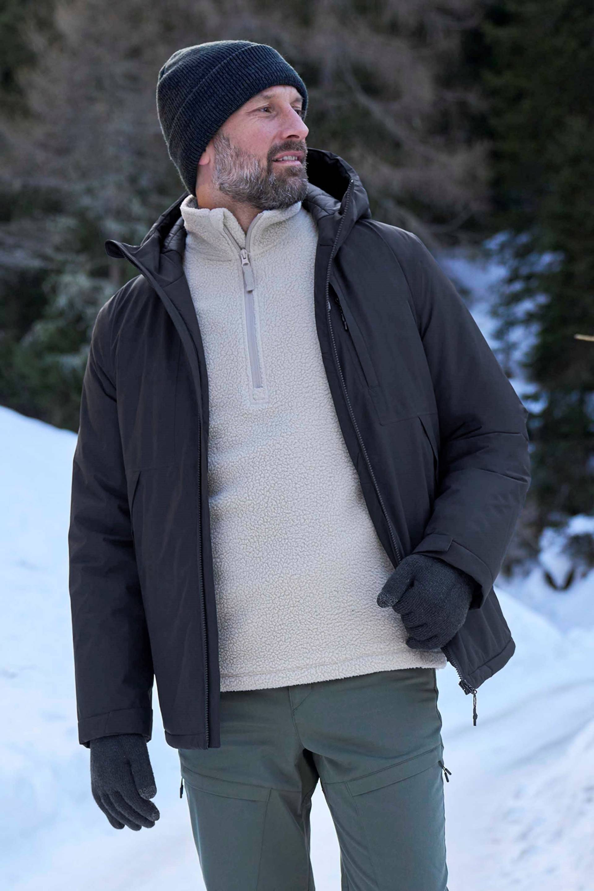 Heard Wasserdichte  Herren Steppjacke - Schwarz von Mountain Warehouse