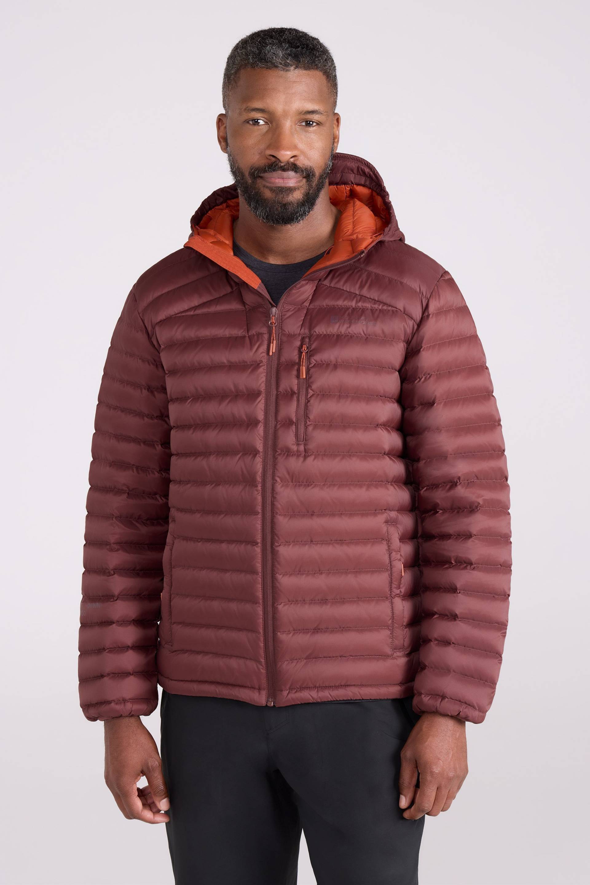 Henry Herren Daunenjacke - Burgunderrot von Mountain Warehouse