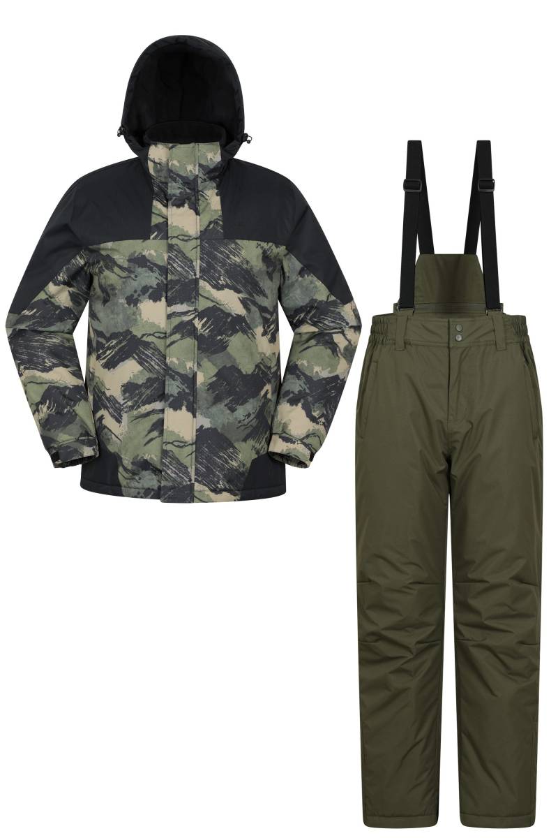 Herren Ski-Set mit Skijacke und Hose - Dunkel-Khaki von Mountain Warehouse
