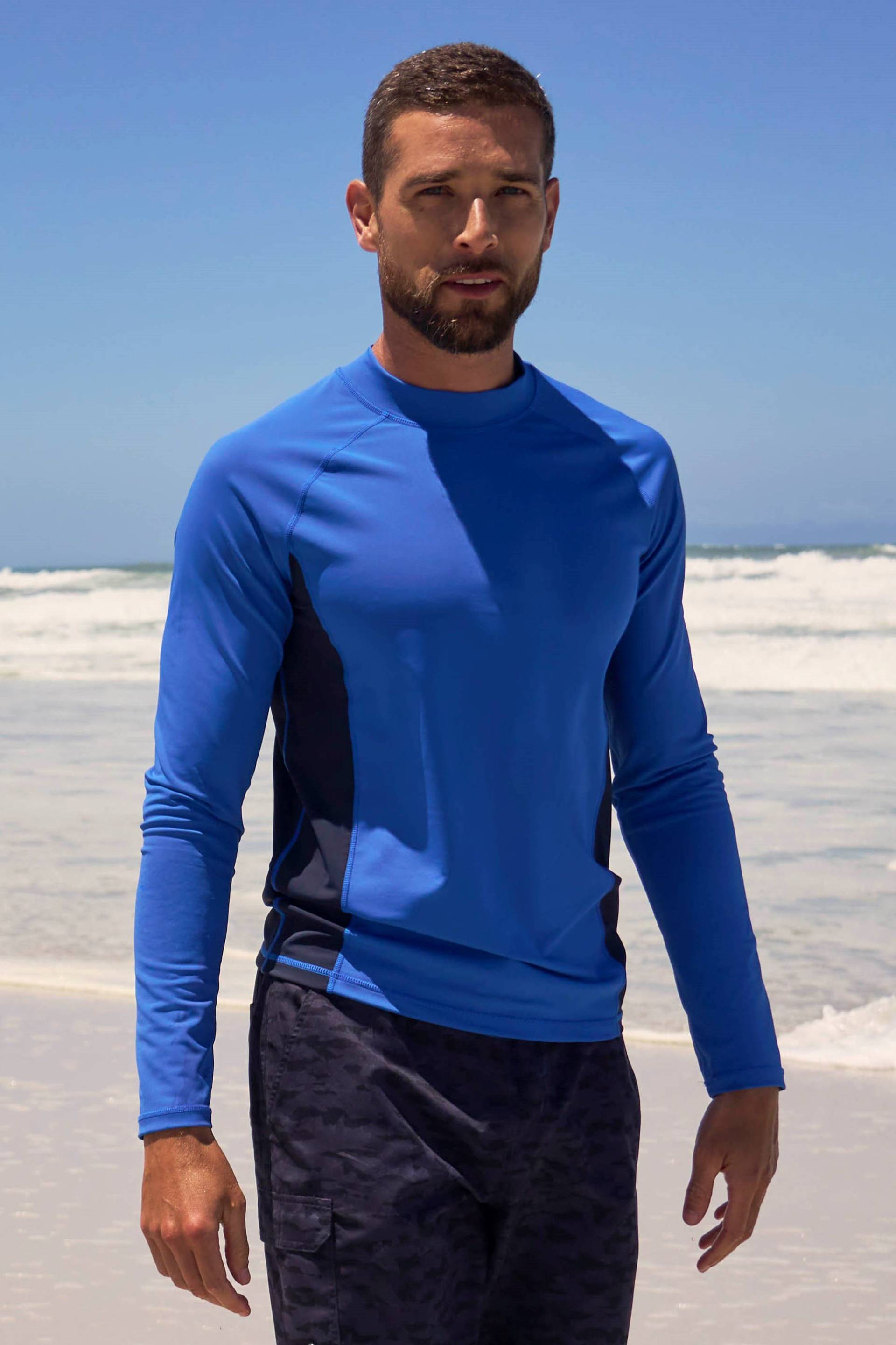 Herren UV Rash Vest - Langärmlig - Blau von Mountain Warehouse