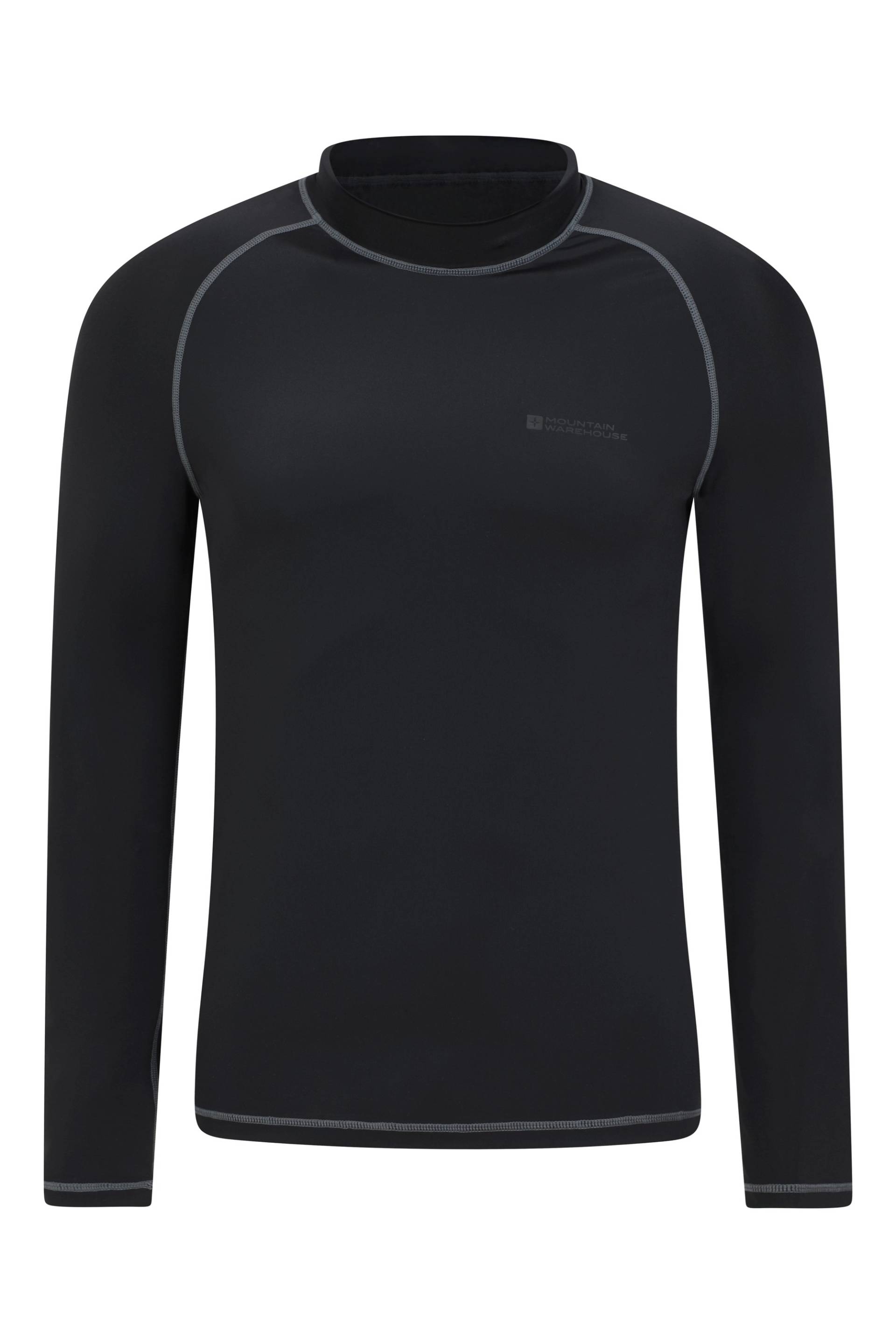 Herren UV Rash Vest - Langärmlig - Schwarz von Mountain Warehouse