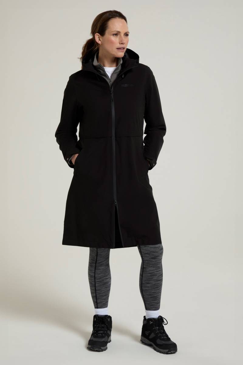 Hilltop Wasserdichte Extralange Damenjacke - Schwarz von Mountain Warehouse