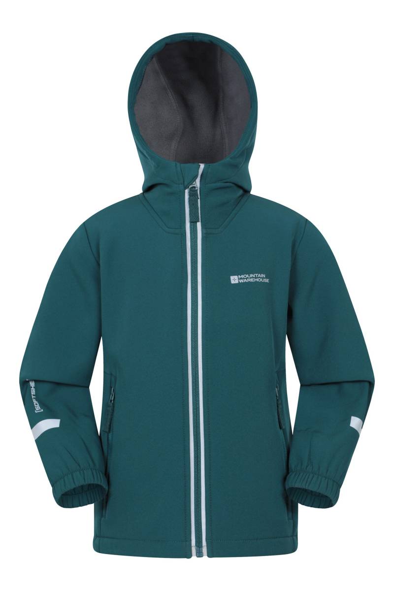 Huxley Wasserabweisende Reflektierende Kindersoftshelljacke - Blau von Mountain Warehouse