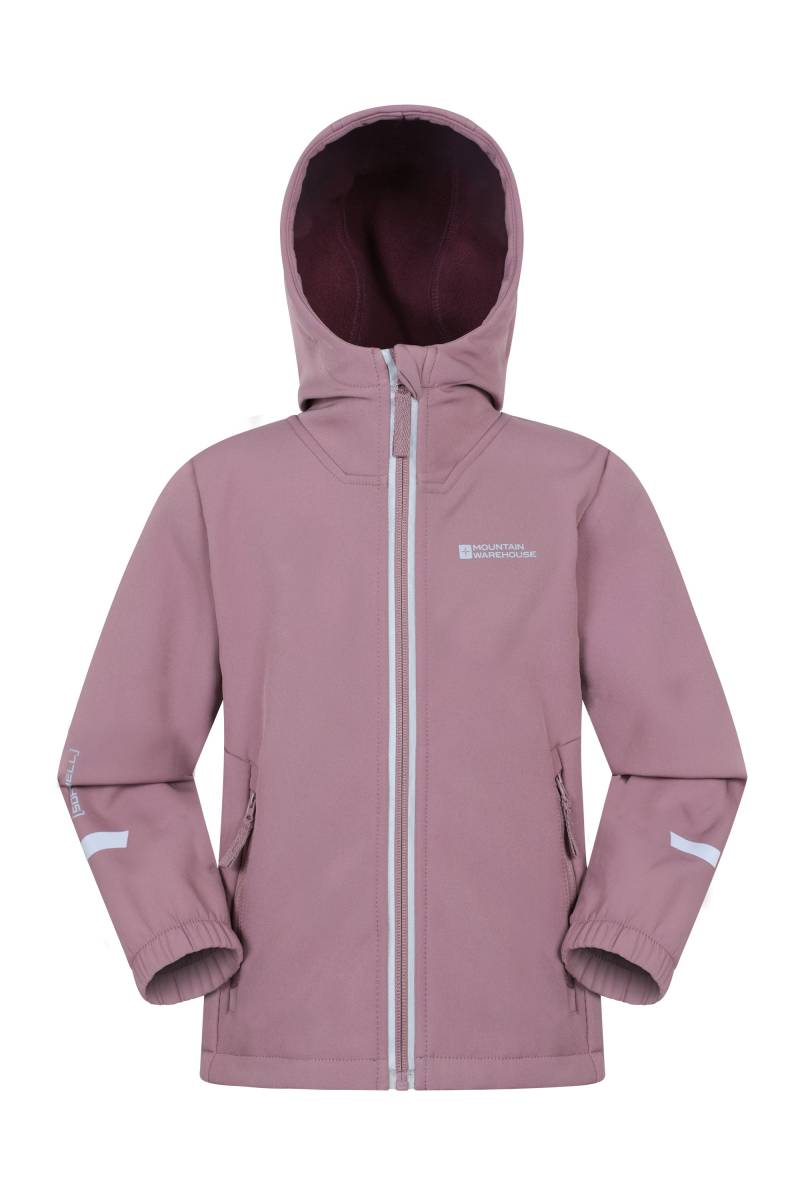 Huxley Wasserabweisende Reflektierende Kindersoftshelljacke - Lila von Mountain Warehouse