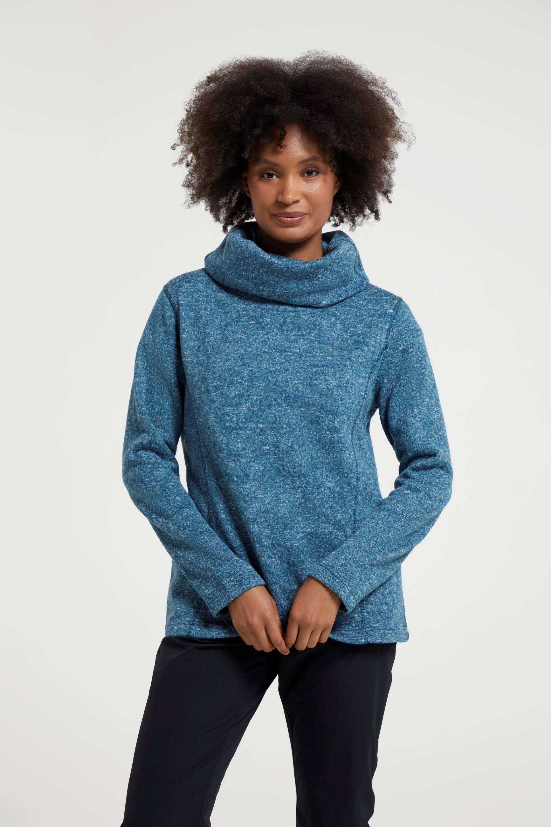 Idris Damen-Wasserfallkragenpullover - Aquamarin von Mountain Warehouse
