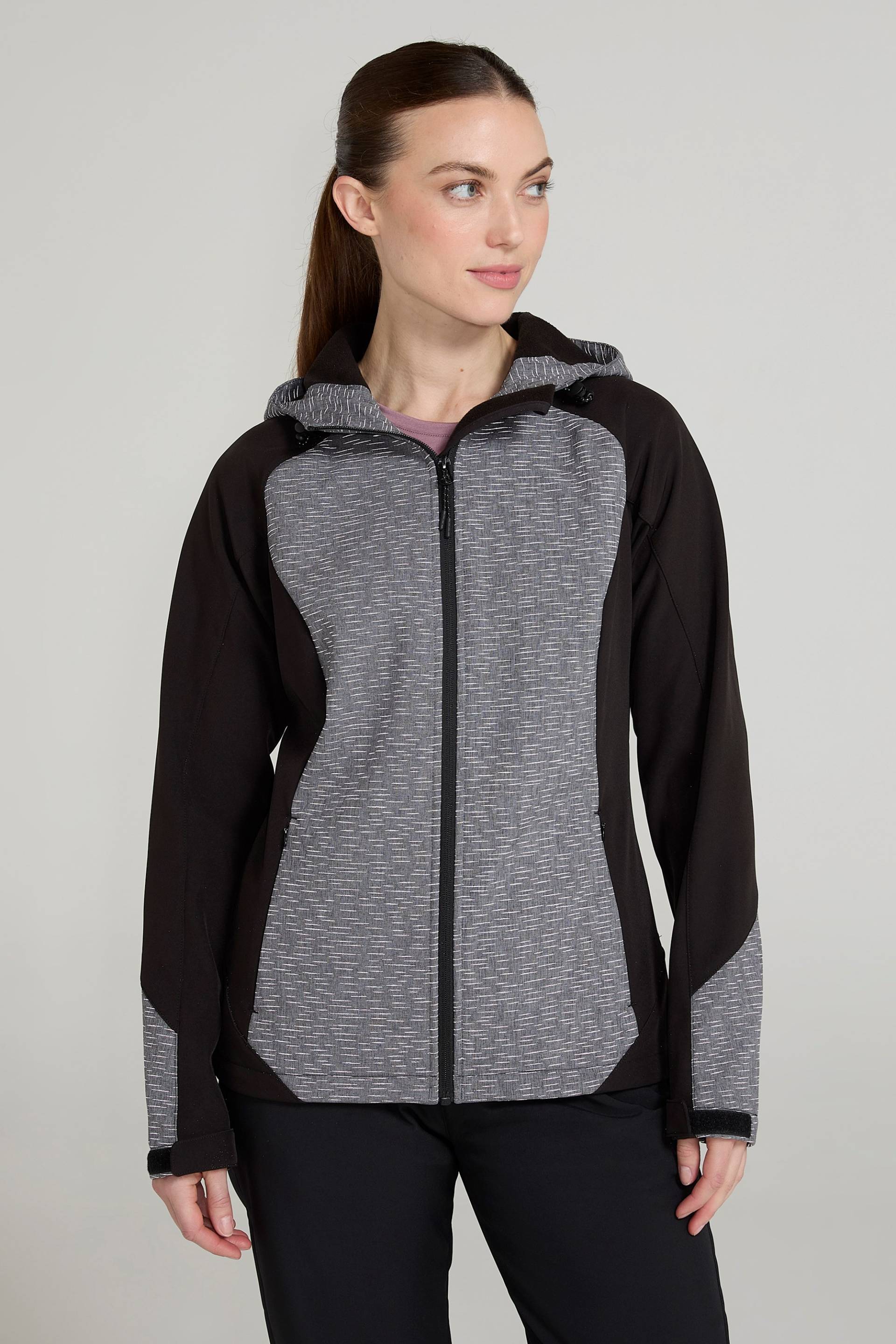 Illuminate Reflektierende Damen-Softshelljacke - Schwarz von Mountain Warehouse