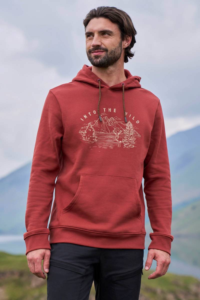 Into The Wild Kapuzenpullover für Herren - Orange von Mountain Warehouse